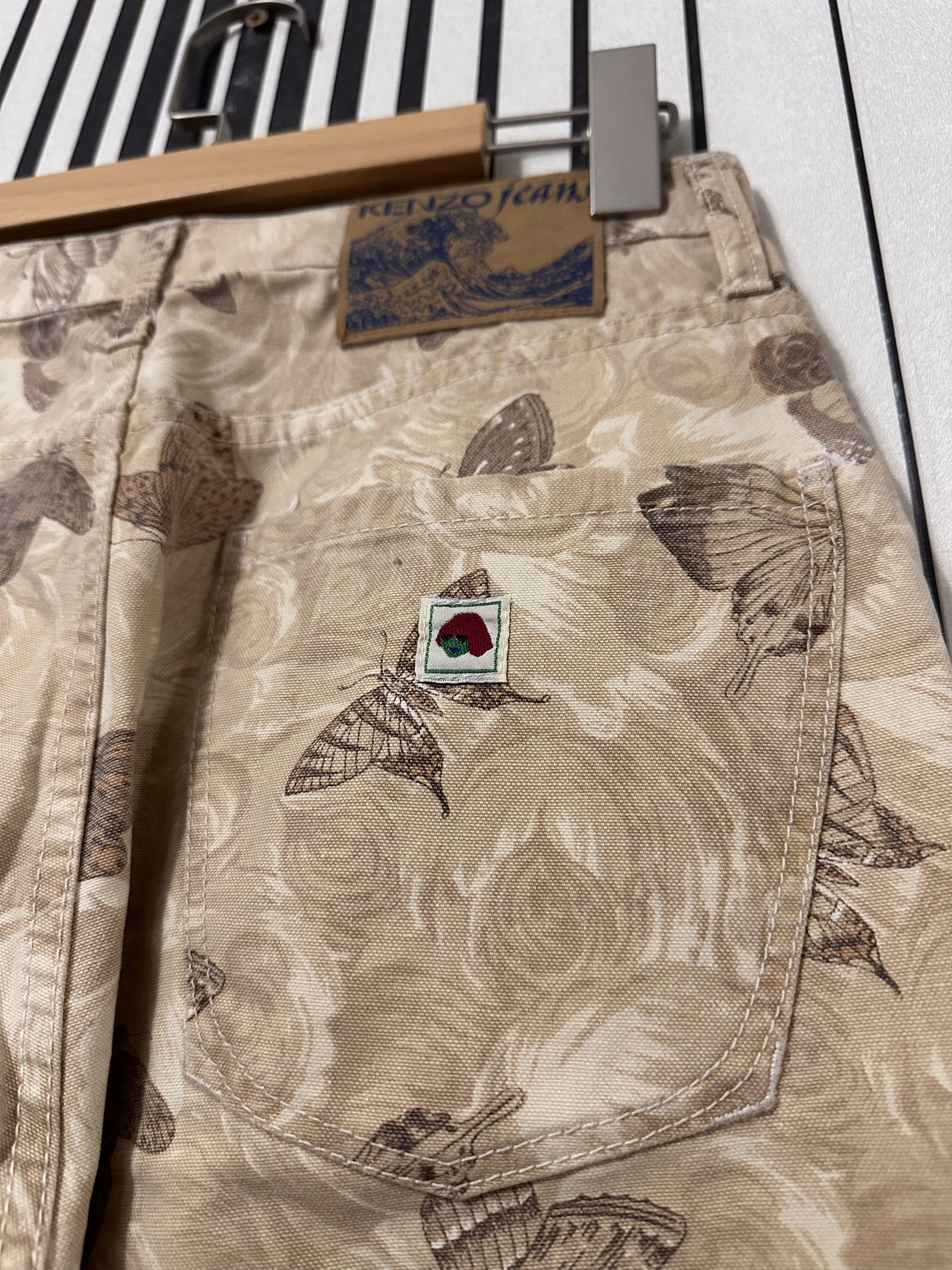 Japanese Brand × Kenzo × Vintage 90’s Kenzo x Miyuki “Butterflies Freedom” Art Y2k Denim Pant Size US 31 - 3 Thumbnail