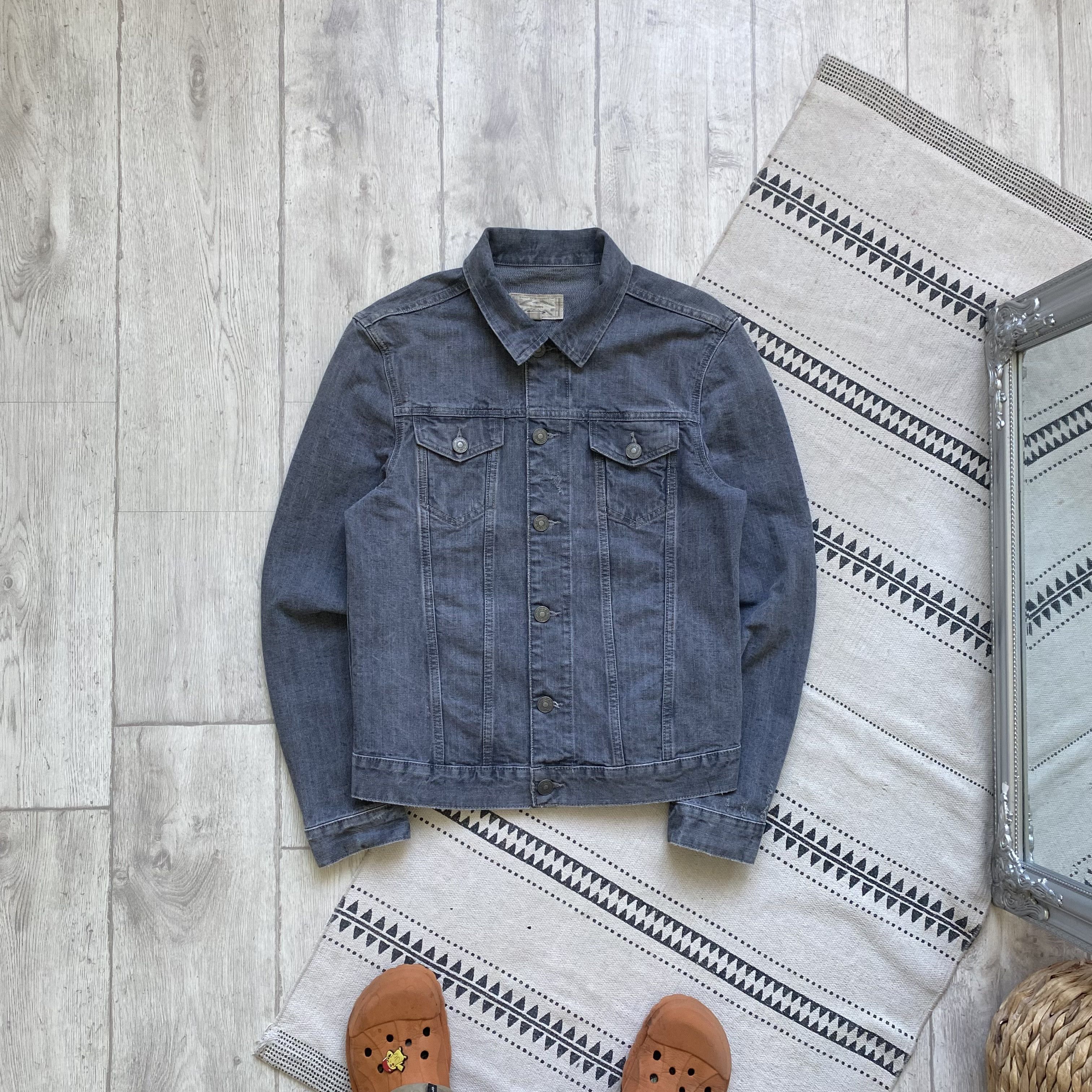 Allsaints ALLSAINTS Denim jacket Trucker Dark Gray jeans Size US M / EU 48-50 / 2 - 1 Thumbnail