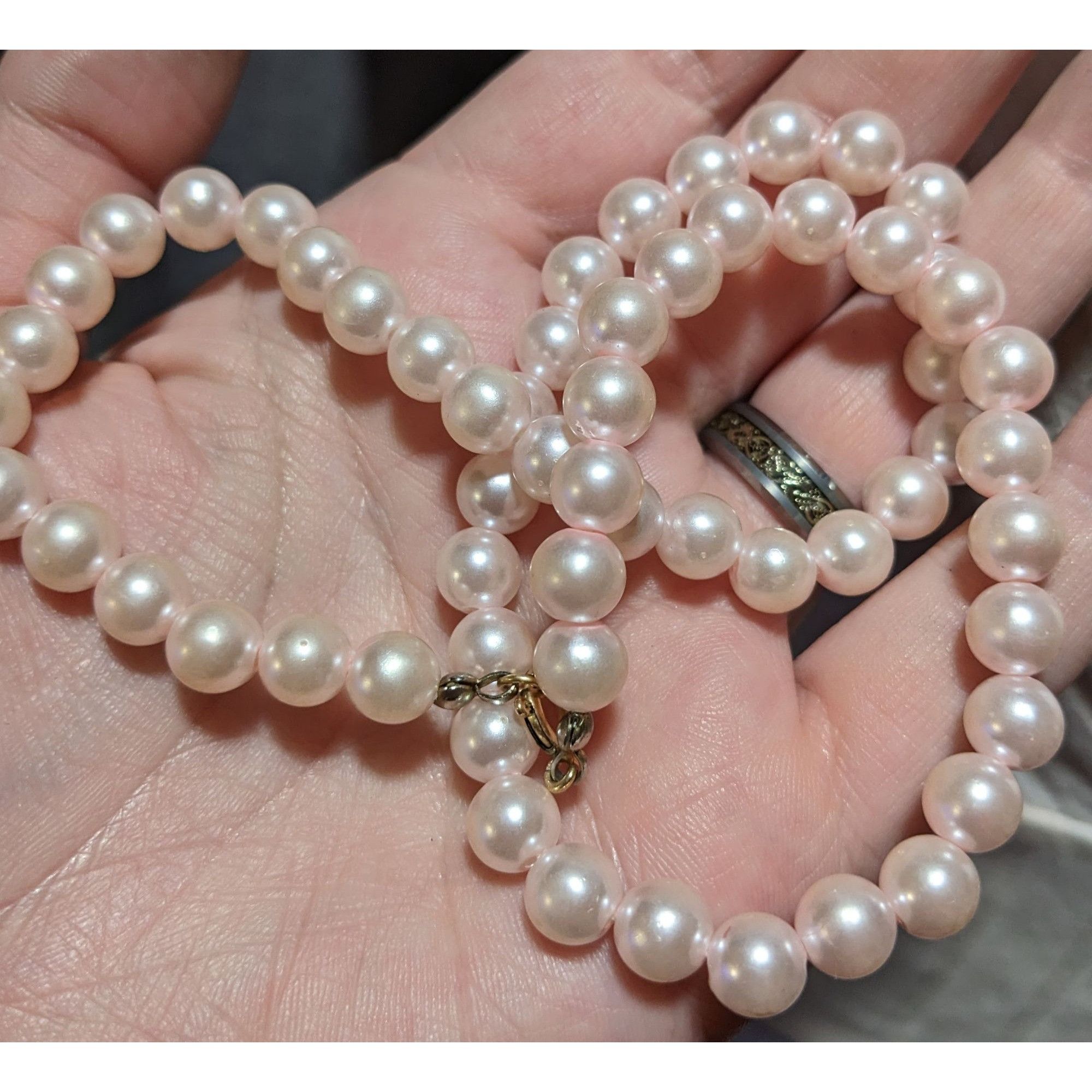 Other Coquette Pastel Pink Faux Pearl Necklace Size ONE SIZE - 7 Thumbnail
