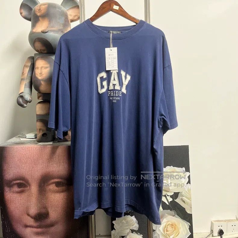 Balenciaga Balenciaga Gay embroidery short-sleeve Size US M / EU 48-50 / 2 - 1 Thumbnail