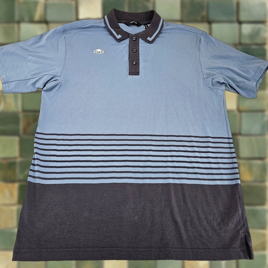 Vintage Radmor Polo Shirt Mens Size M Blue Striped Knit Golf Stretch Golfing Rugby Shirtossible? Size US M / EU 48-50 / 2 - 1 Thumbnail