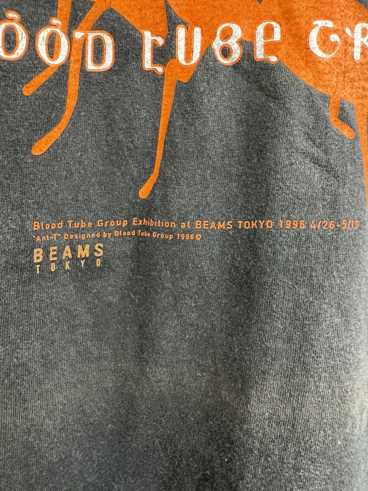 Beams Japan Vintage 1996 Beams Tokyo Blood Tube Group Exihibition Tee Size US M / EU 48-50 / 2 - 3 Thumbnail