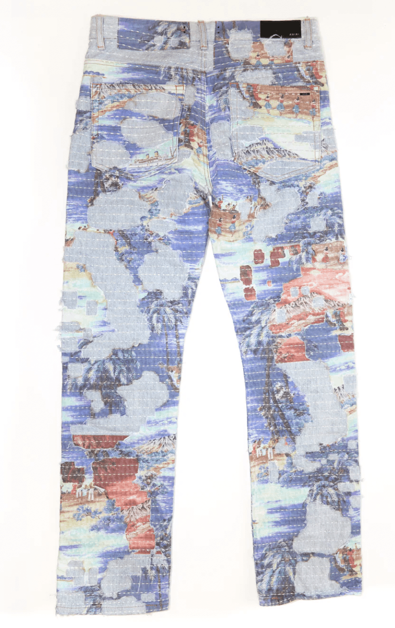 Amiri Amiri Aloha Boro Straight Leg Jeans Size US 31 - 2 Thumbnail