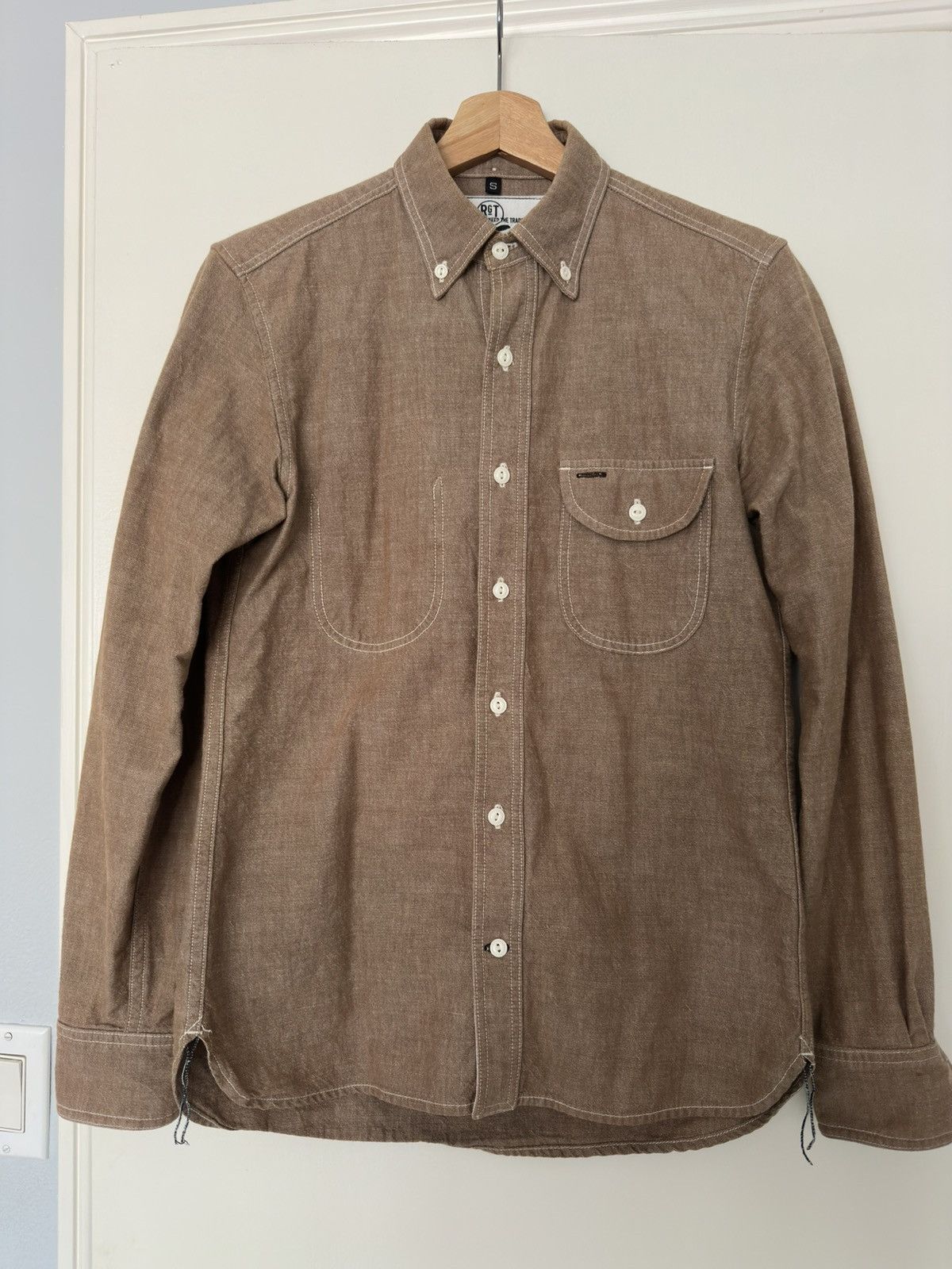 Rogue Territory Brown Chambray Jumper Shirt Size US S / EU 44-46 / 1 - 1 Thumbnail