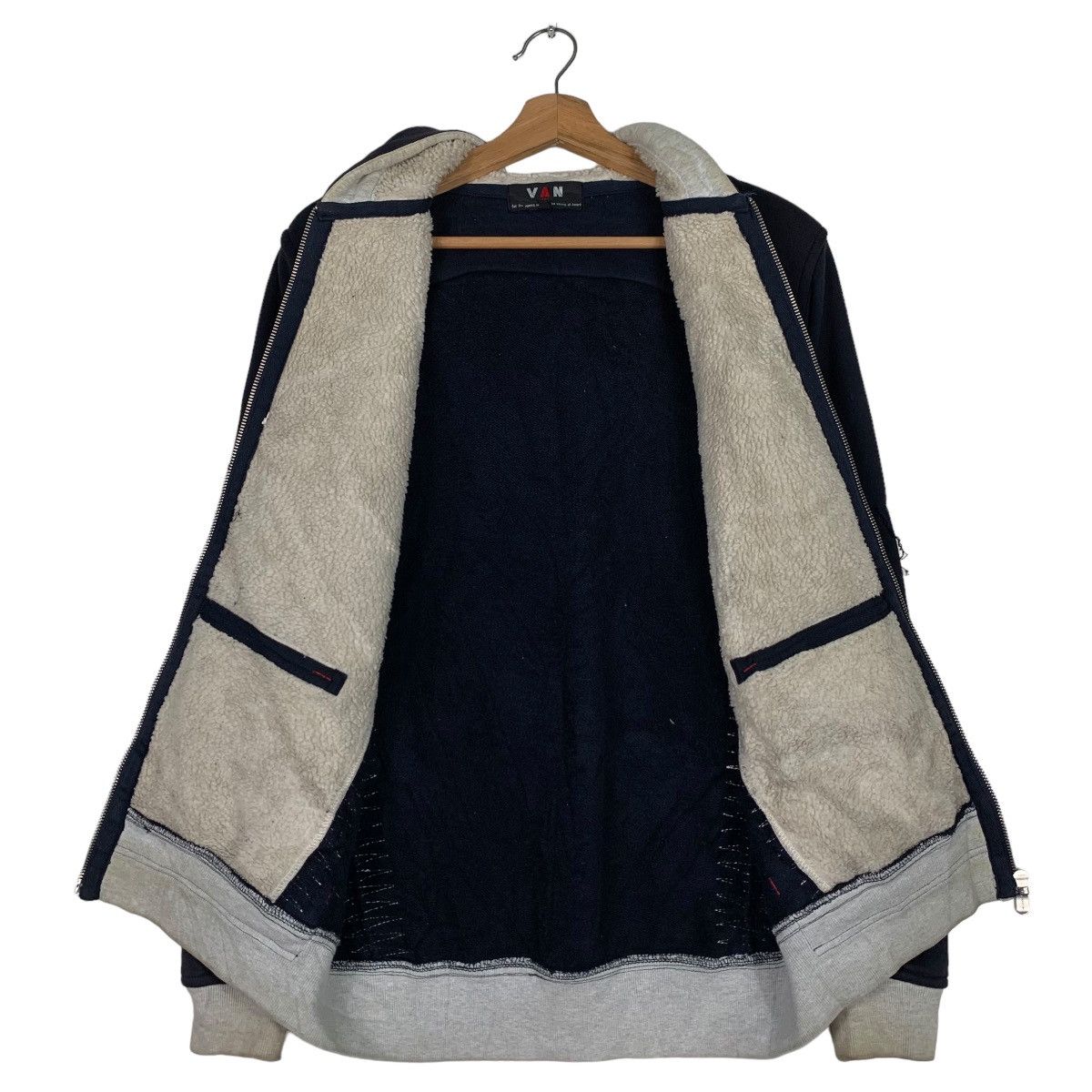 Japanese Brand VAN JAC Fleece Lined Zipper Hoodies Sweatshirt #0904-C40 Size US M / EU 48-50 / 2 - 13 Thumbnail
