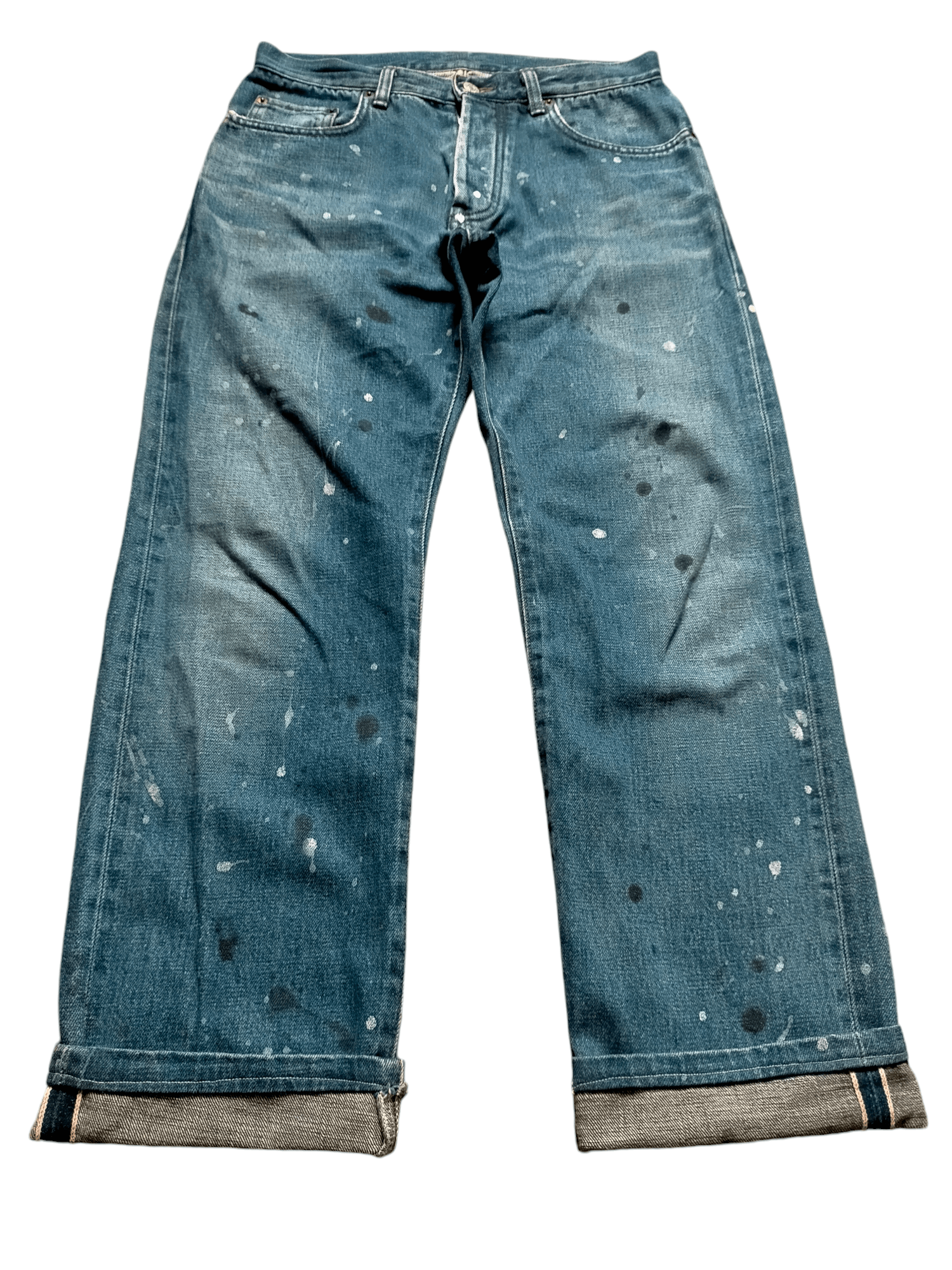 Hysteric Glamour × Japanese Brand Made in Japan Liberto Painted Denim selvedge Jeans Size US 29 - 3 Thumbnail
