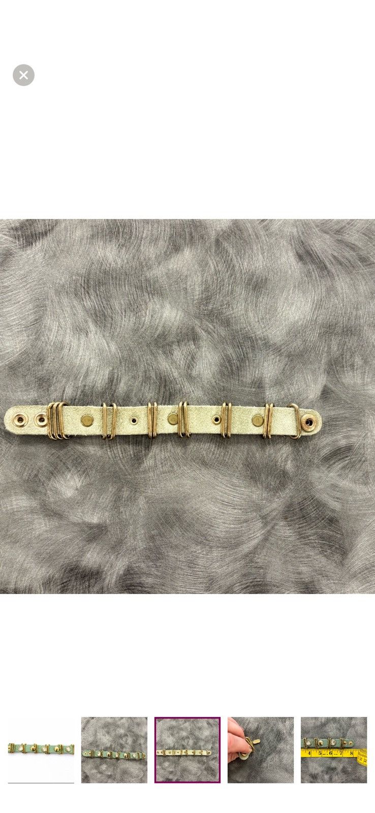 Other Natasha Couture Mint Green and Gold Studded Bracelet Size ONE SIZE - 3 Thumbnail