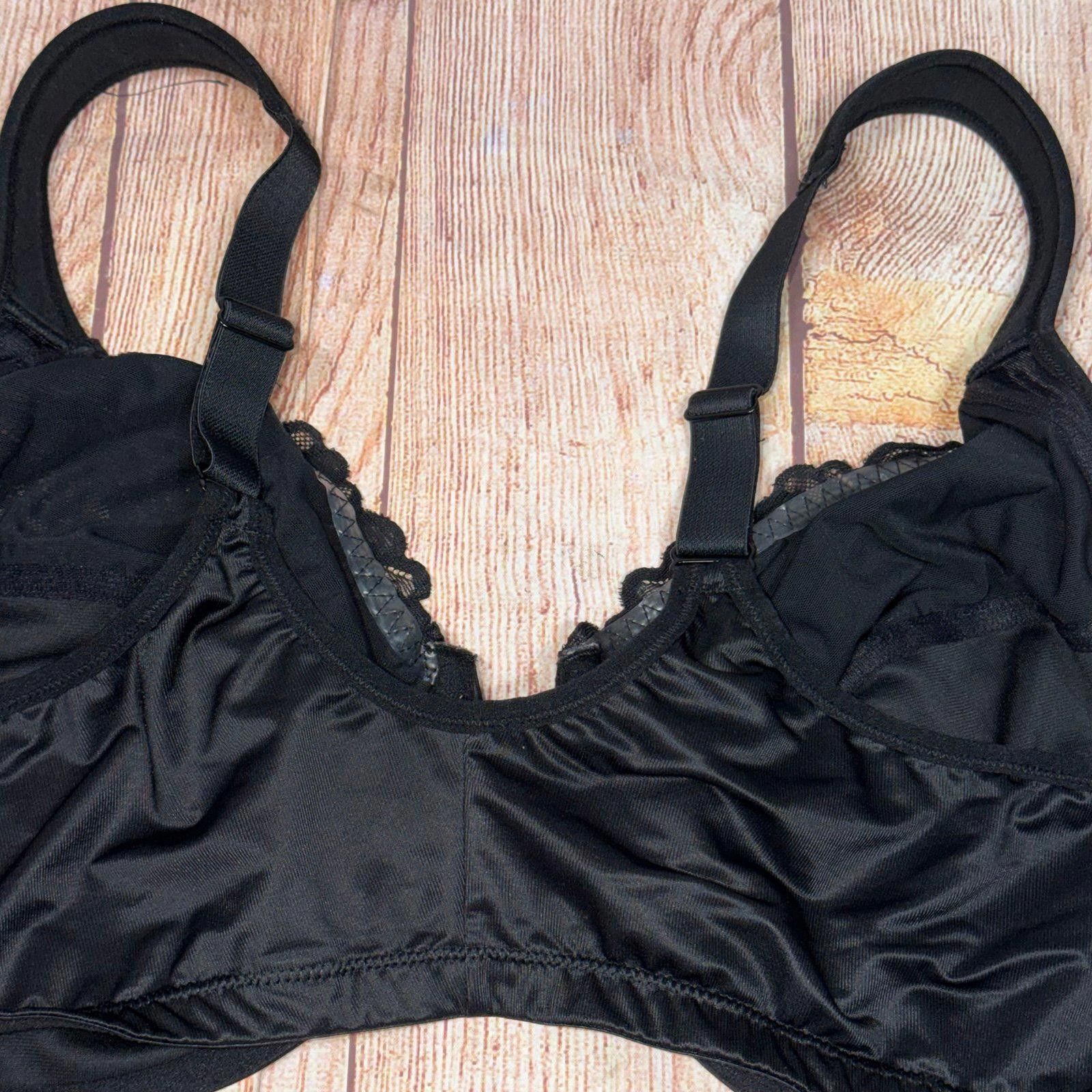Other Black Lace Trim 48C Bra with Adjustable Straps Size ONE SIZE - 4 Thumbnail