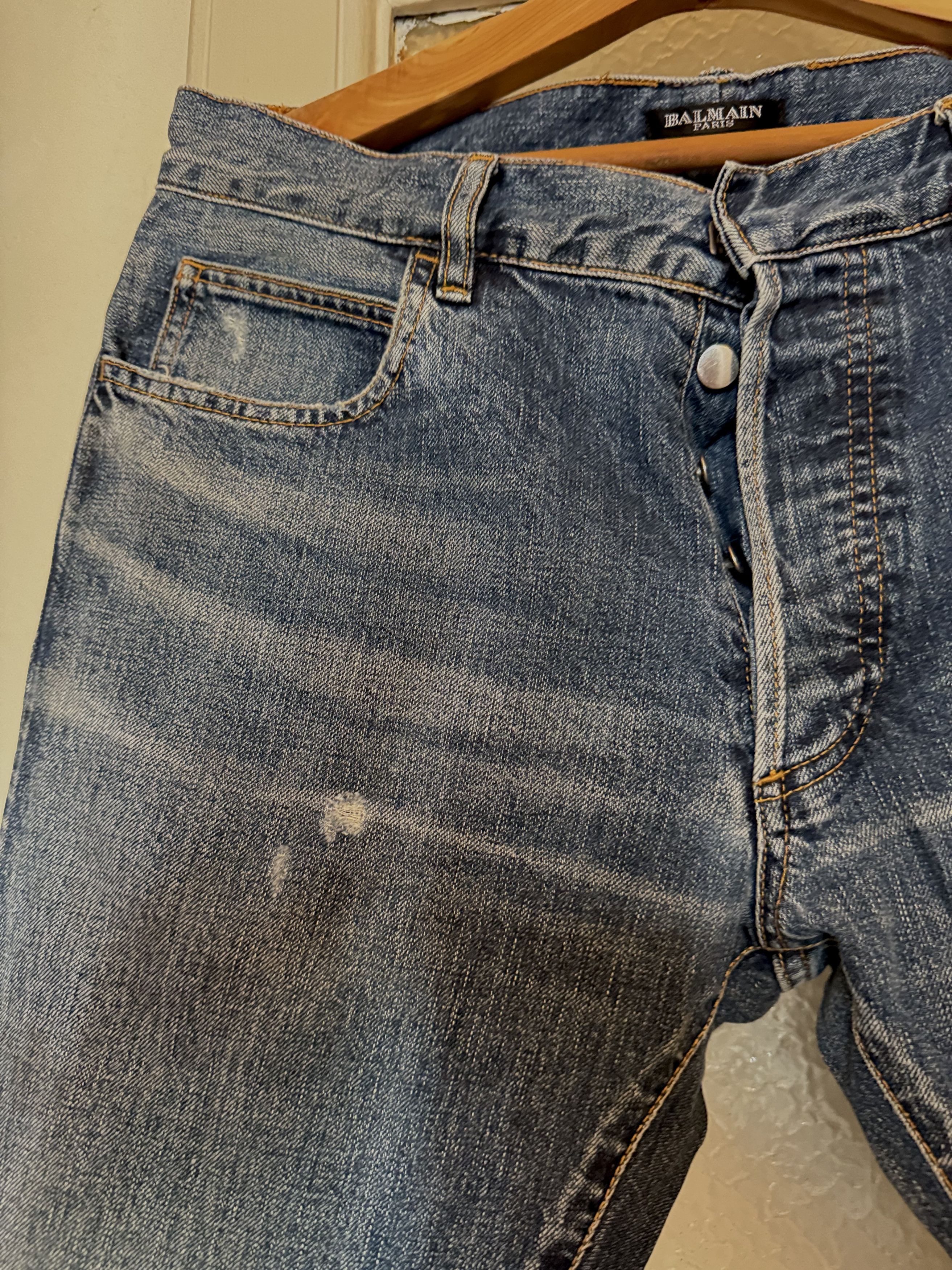 Balmain DENIM DISTRESSED JEANS Size US 31 - 4 Thumbnail