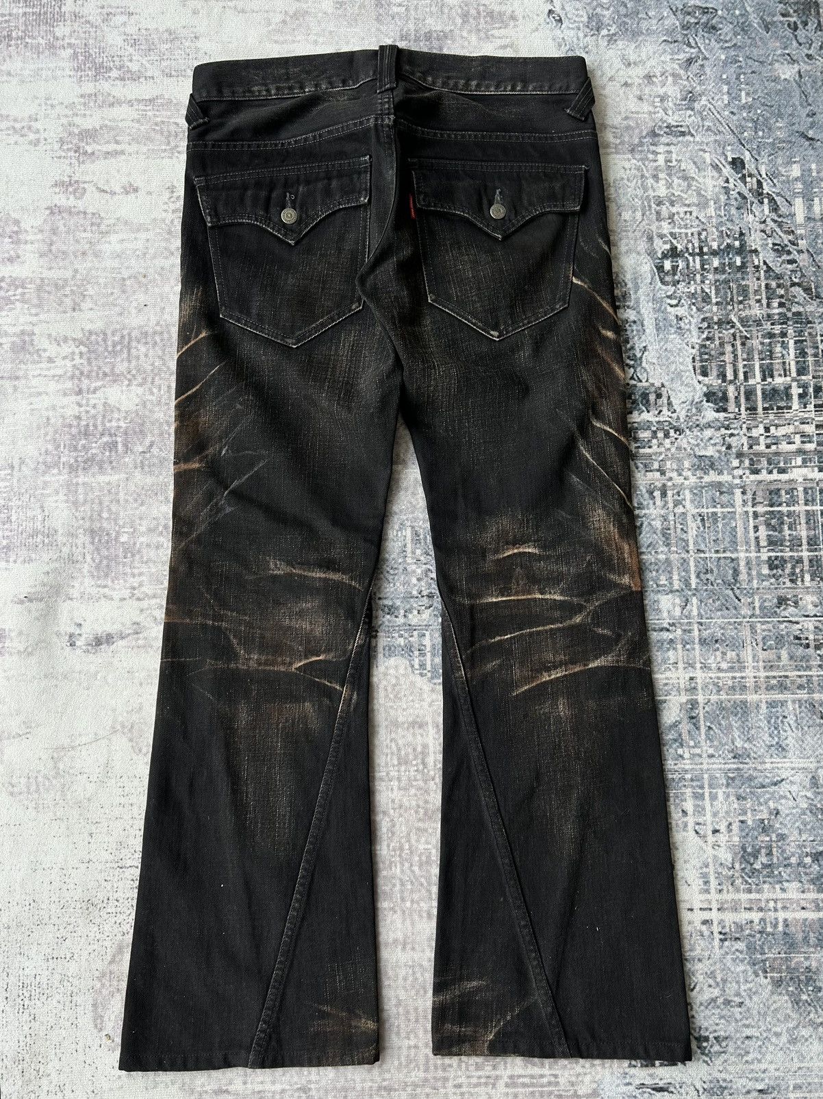Tornado Mart Tornado Mart Super Lace Flared Denim Size US 33 - 15 Thumbnail