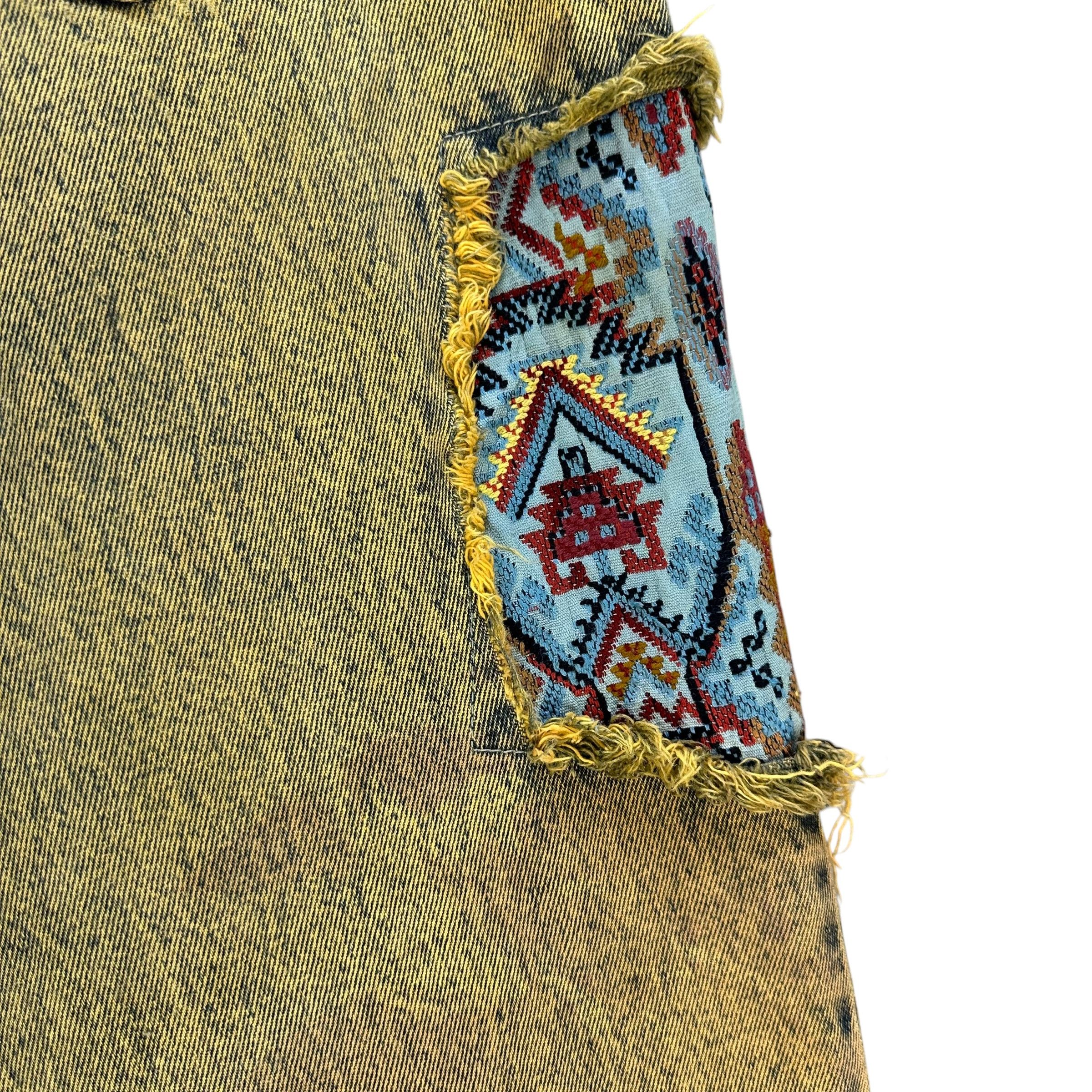 Vintage D.A.R.E by GIOVANNI Trashed Rusty Distressed Jeans #A76-1822 Size US 37 - 18 Thumbnail