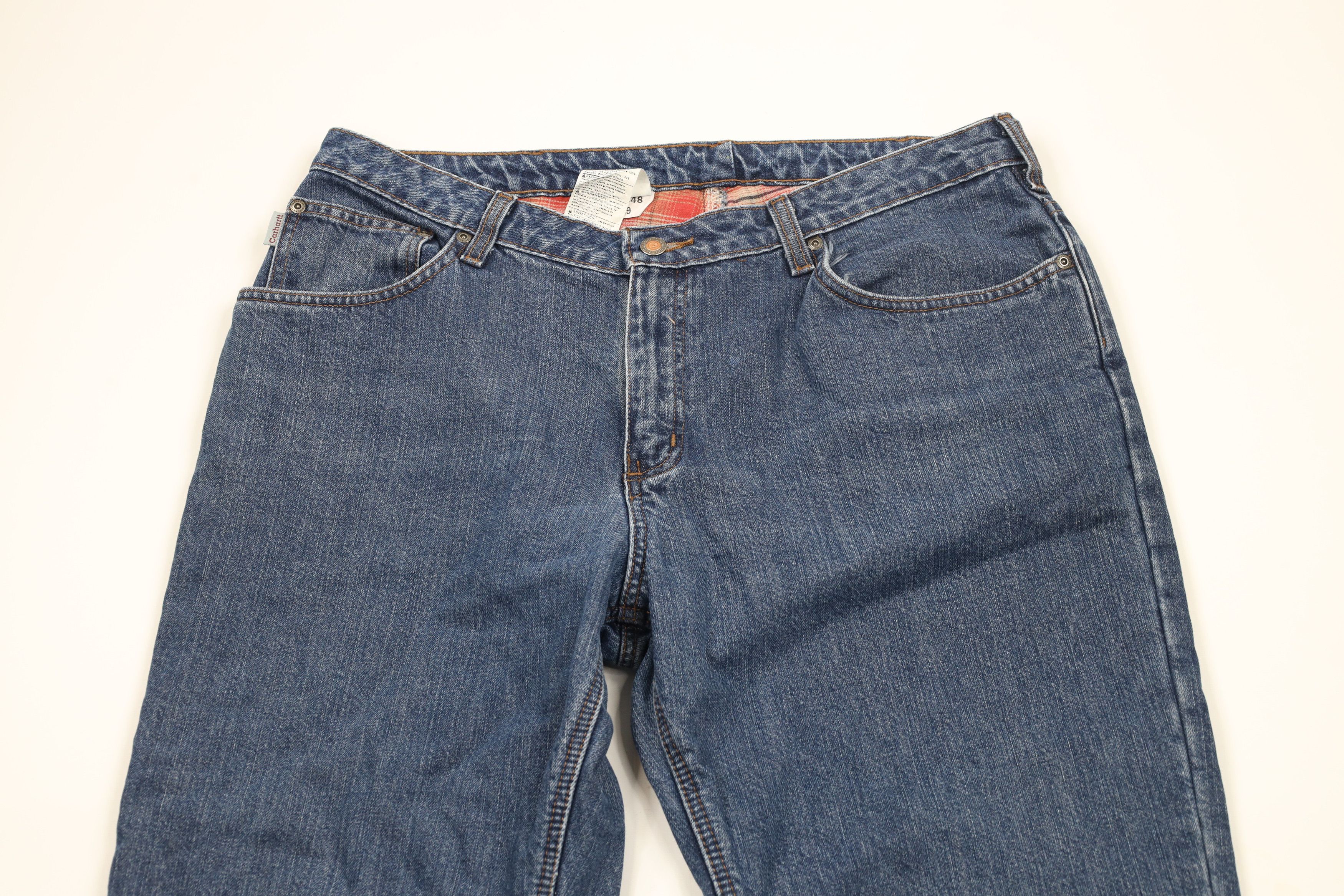 Carhartt × Vintage Vintage Carhartt Relaxed Flannel Lined Wide Leg Denim Jeans Size 38" / US 16 / IT 52 - 3 Thumbnail