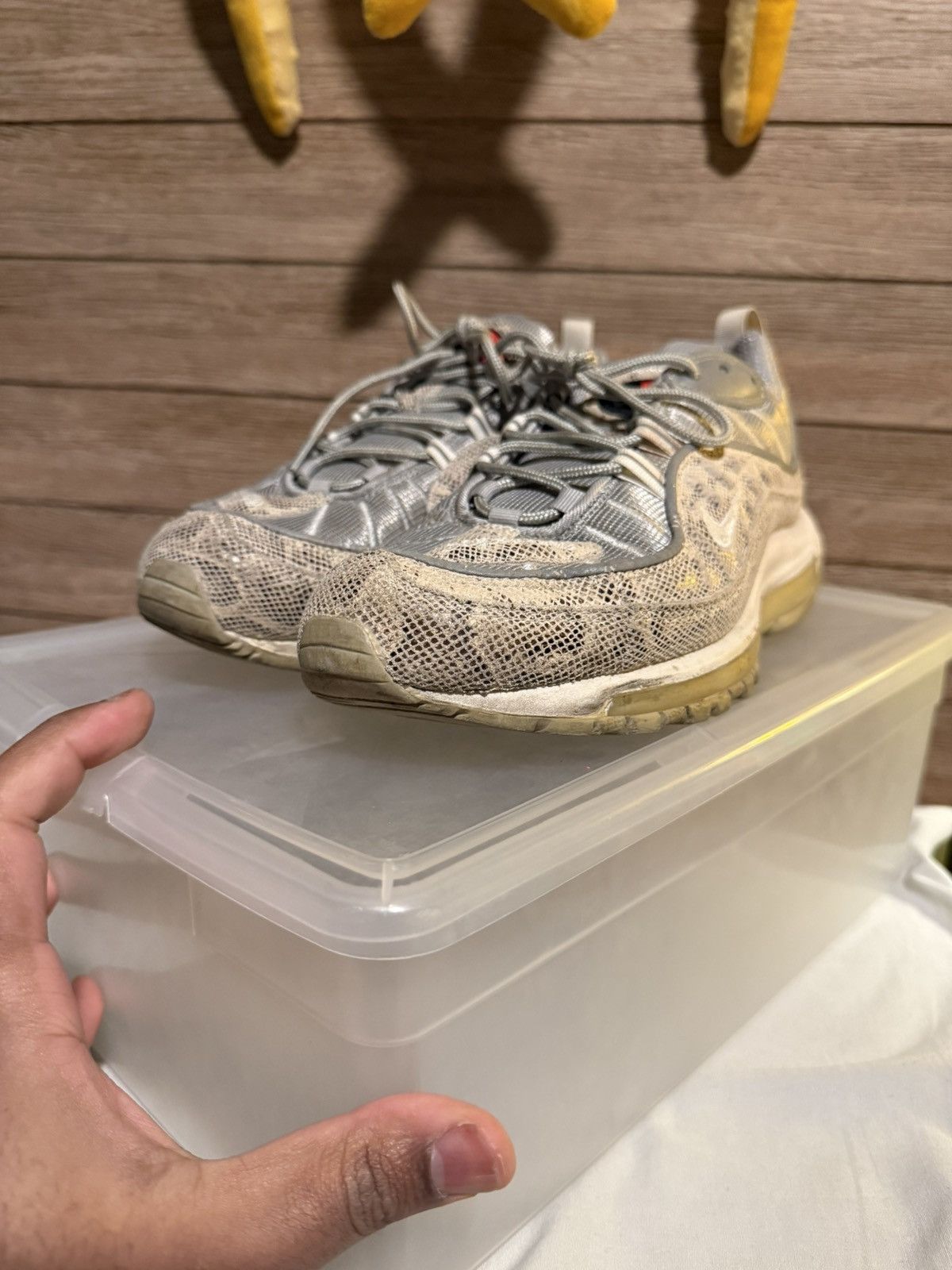Nike × Supreme Nike Supreme Air Max 98 snakeskin Size US 10.5 / EU 43-44 - 2 Thumbnail