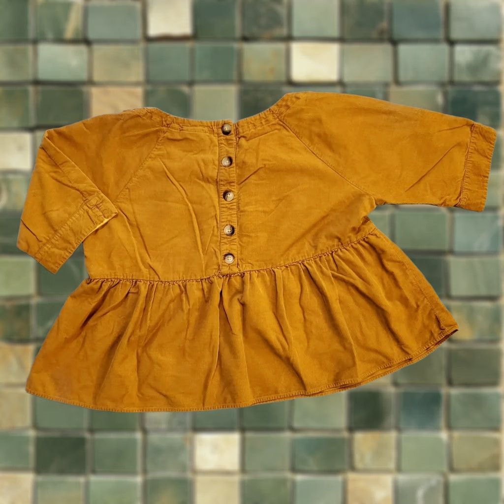 Vintage Anthropologie Maeve Maria Shirt Womens M Yellow Corduroy Tunic Top Sleeve Size M / US 6-8 / IT 42-44 - 1 Thumbnail