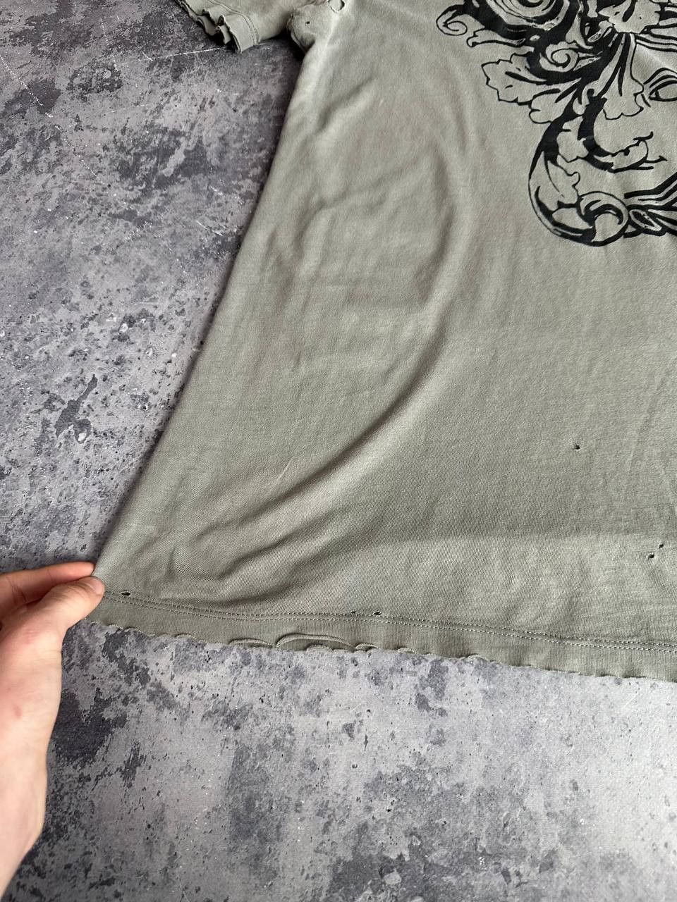 Versace Versace Gray Logo T-Shirt Distressed Size US M / EU 48-50 / 2 - 4 Thumbnail