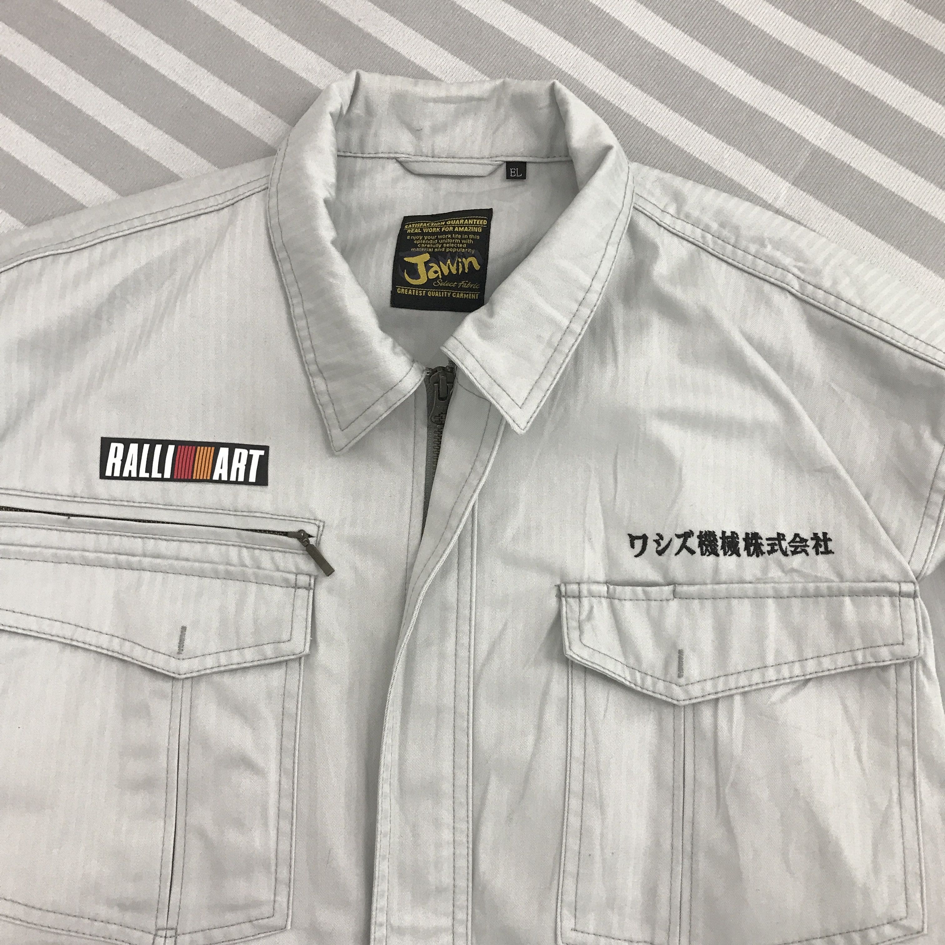 Japanese Brand Vintage Mitsubishi Ralliart Racing up zipper custom Jacket Size US XL / EU 56 / 4 - 4 Thumbnail