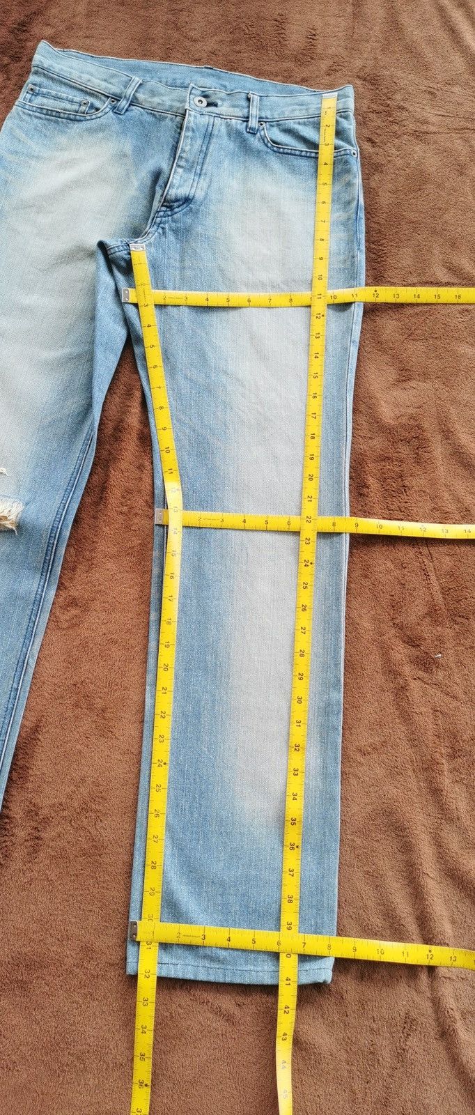 Japanese Brand Cowhide Leather Comme Ca Du Mode Japan Denim Jeans Size US 32 / EU 48 - 11 Thumbnail