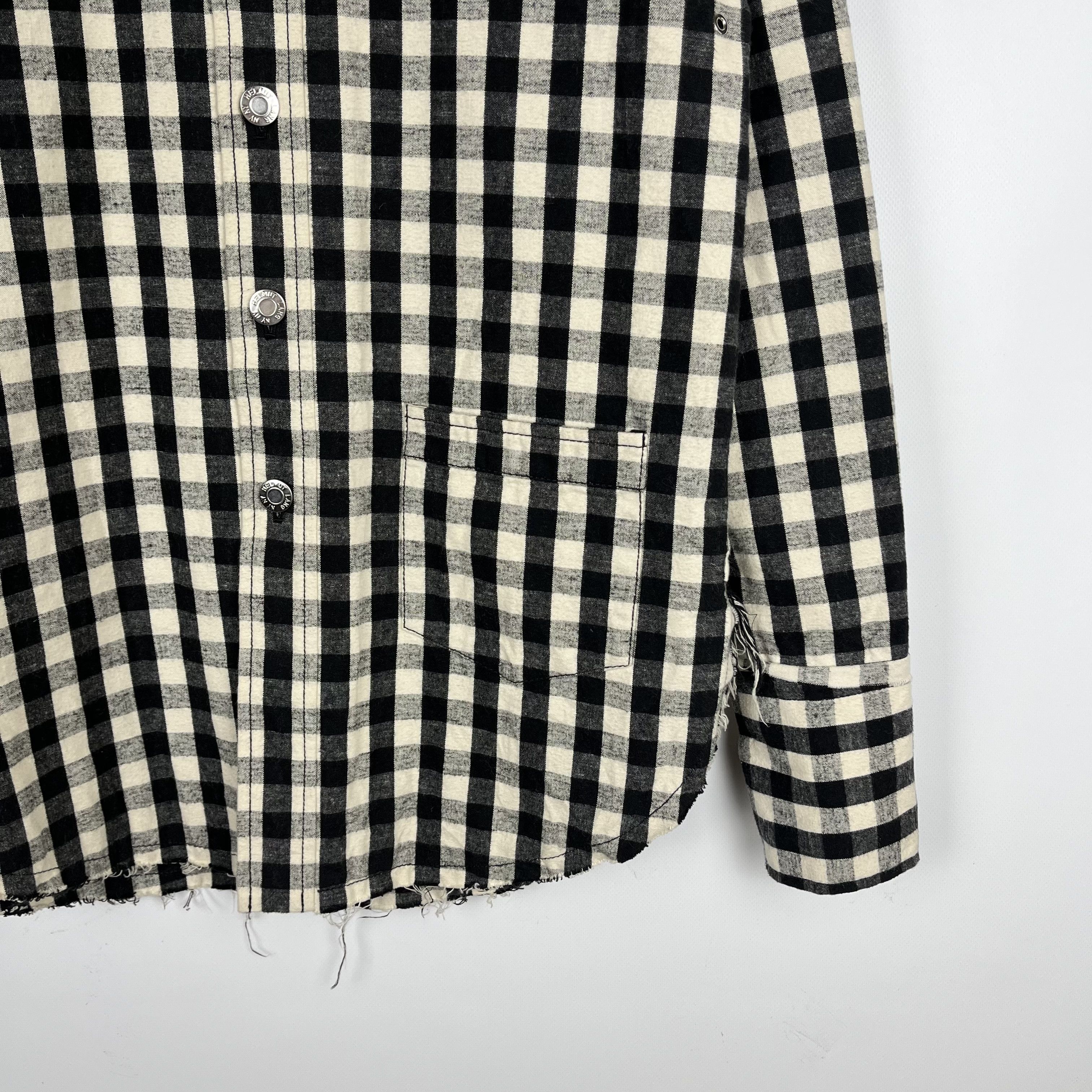 Helmut Lang Helmut Lang Oversized Gingham Flannel Overshirt Jacket Size XS / US 0-2 / IT 36-38 - 3 Thumbnail