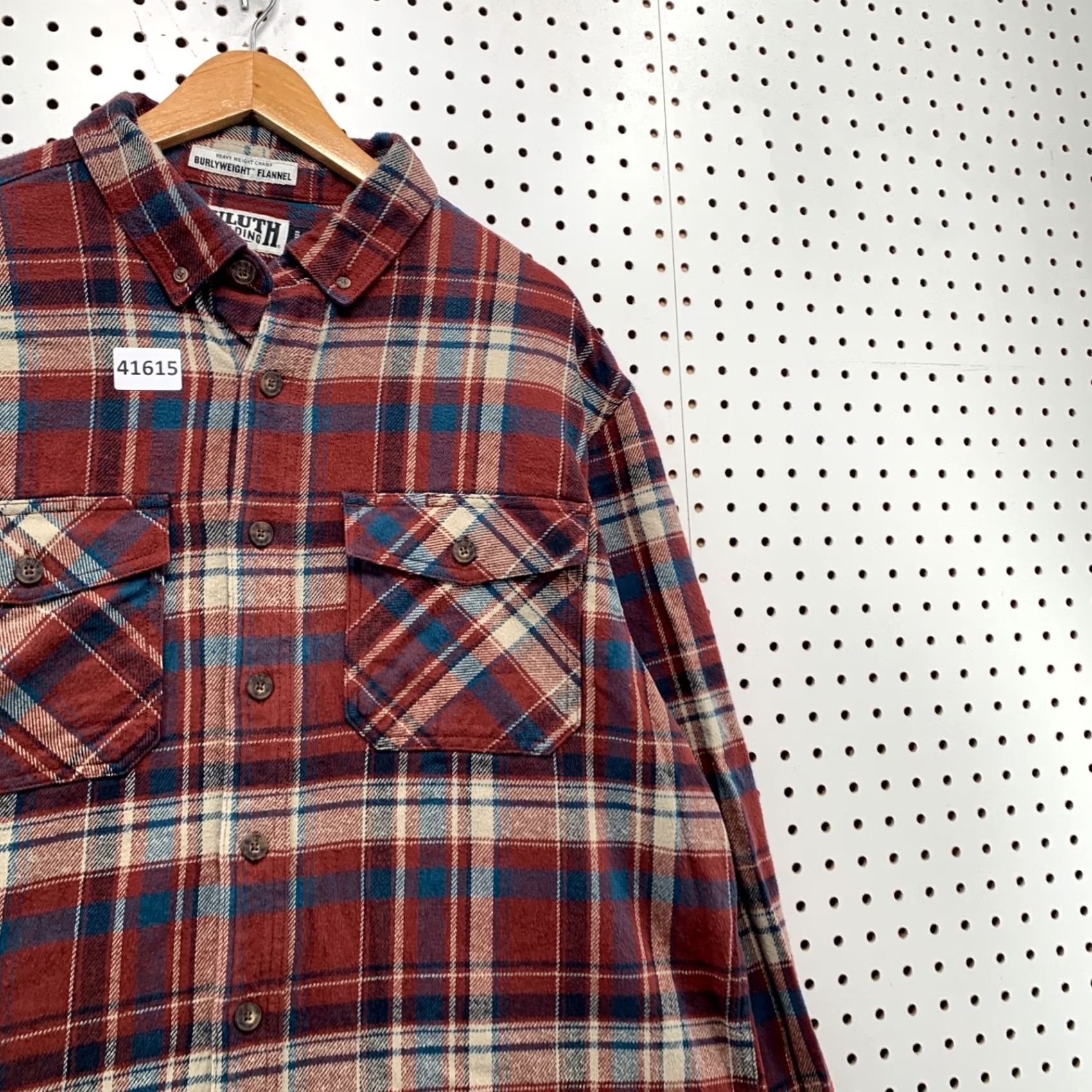 Vintage Duluth Shirt Mens LT Red Heavyweight Flannel Button Shacket Size US L / EU 52-54 / 3 - 7 Thumbnail