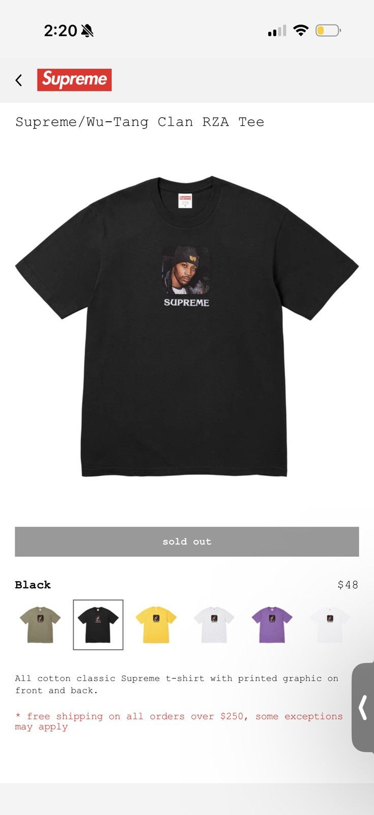 Supreme Supreme Wu-Tang T Shirt Large Size US L / EU 52-54 / 3 - 2 Thumbnail