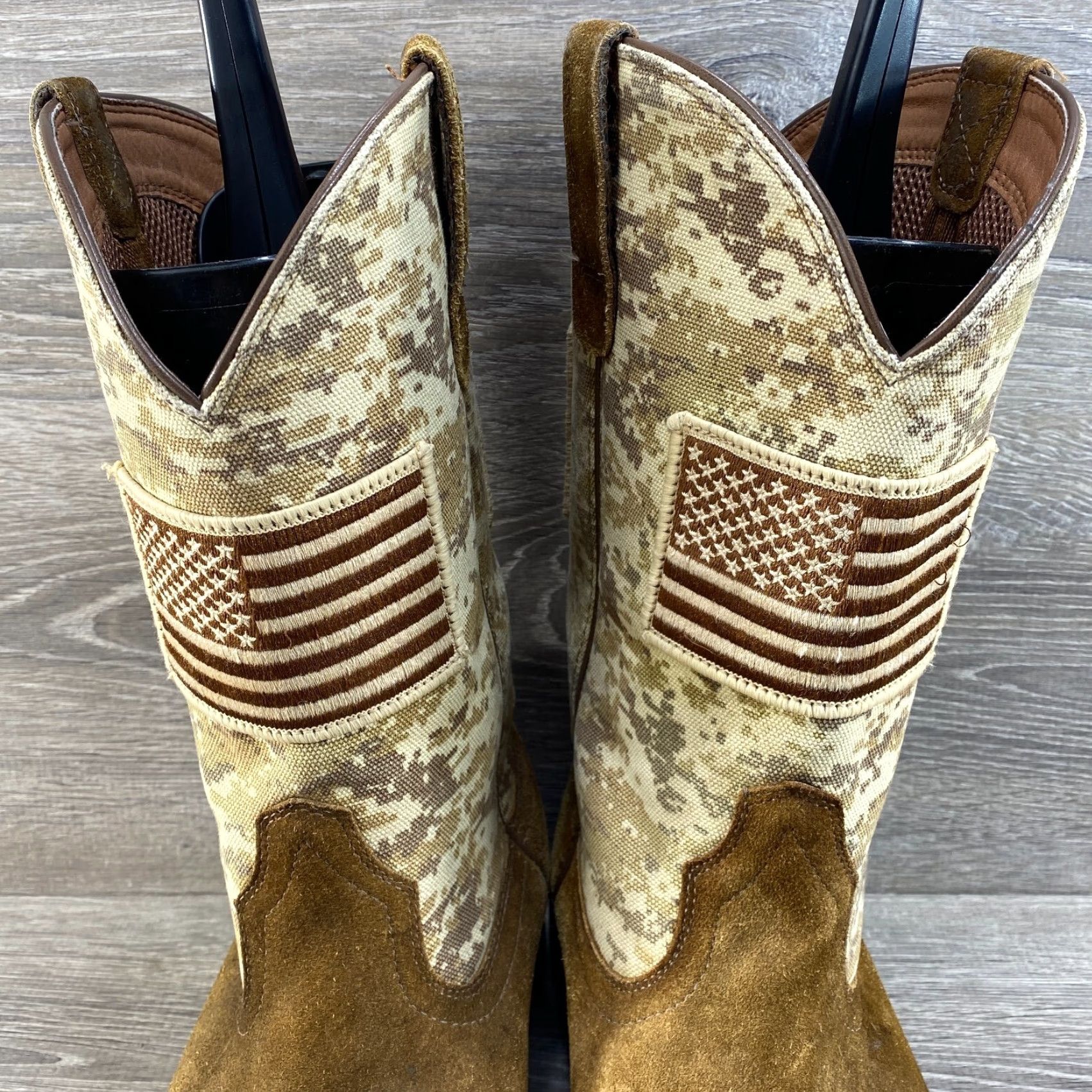 Ariat Ariat Mens 13 D Cowboy Boots Sport Patriot Sand Storm Leather Camo American Flag Shirt? Size US 12 / EU 45 - 5 Thumbnail