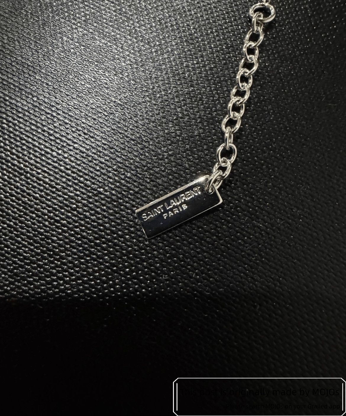 Saint Laurent Paris Sz M Saint Laurent Paris Logo Bracelet Silver Size ONE SIZE - 2 Thumbnail