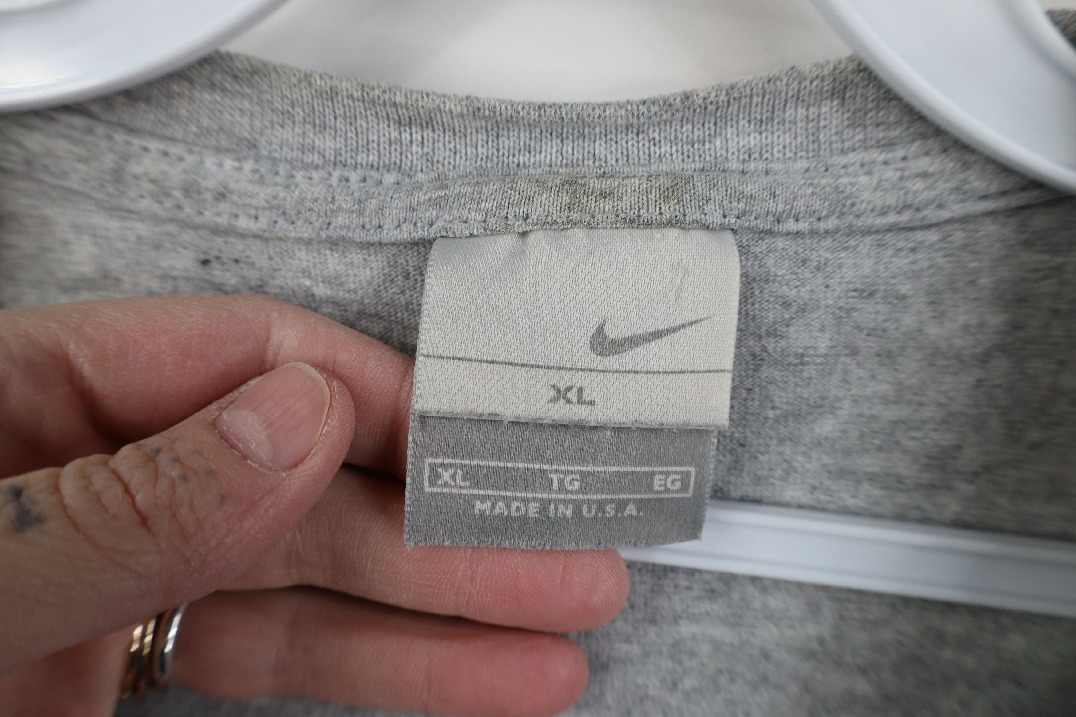 Nike Vintage Nike Swoosh Short Sleeve T-Shirt Heather Gray USA Size US XL / EU 56 / 4 - 6 Thumbnail