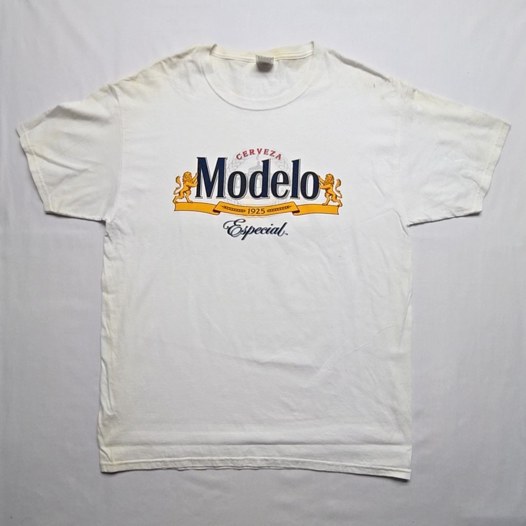 Fruit Of The Loom Modelo Especial Beer Shirt Graphic Alcohol Large White Tee Size US L / EU 52-54 / 3 - 1 Thumbnail
