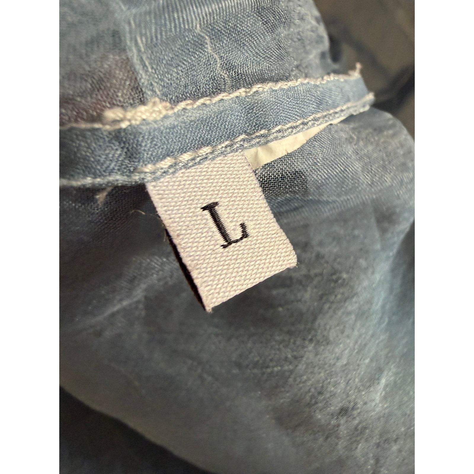 Jil Sander Jil Sander Women's SS19 Runway Blue Oversized Sheer Blouse Size L / US 10 / IT 46 - 4 Thumbnail