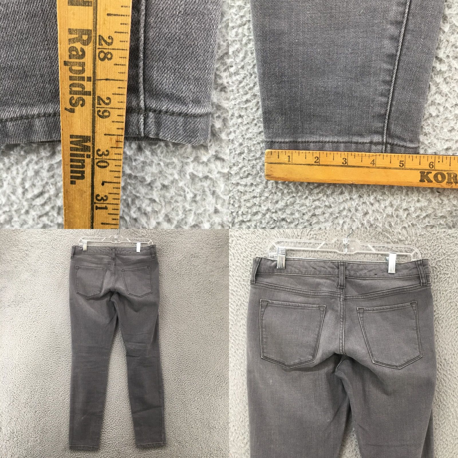 Banana Republic Banana Republic Skinny Fit Jeans Women 29/8 Gray Mid Rise Zip Fly Denim 5-Pocket Size 29" - 8 Thumbnail