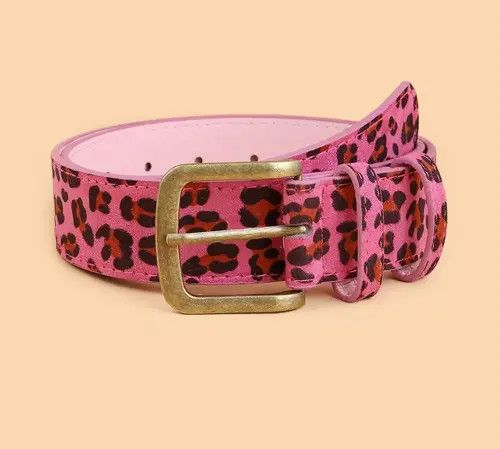 Other Pink Leopard Printed Belt Size ONE SIZE - 5 Thumbnail