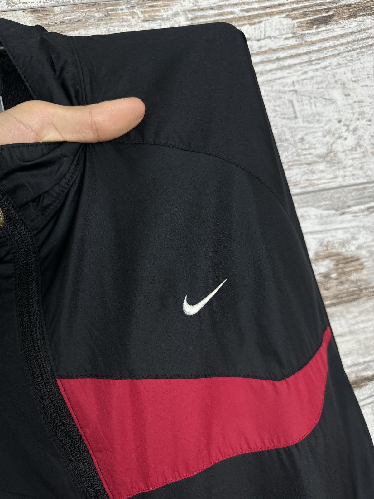 Nike Mens Vintage Nike track jacket black swoosh y2k drill rare Size US XL / EU 56 / 4 - 9 Thumbnail