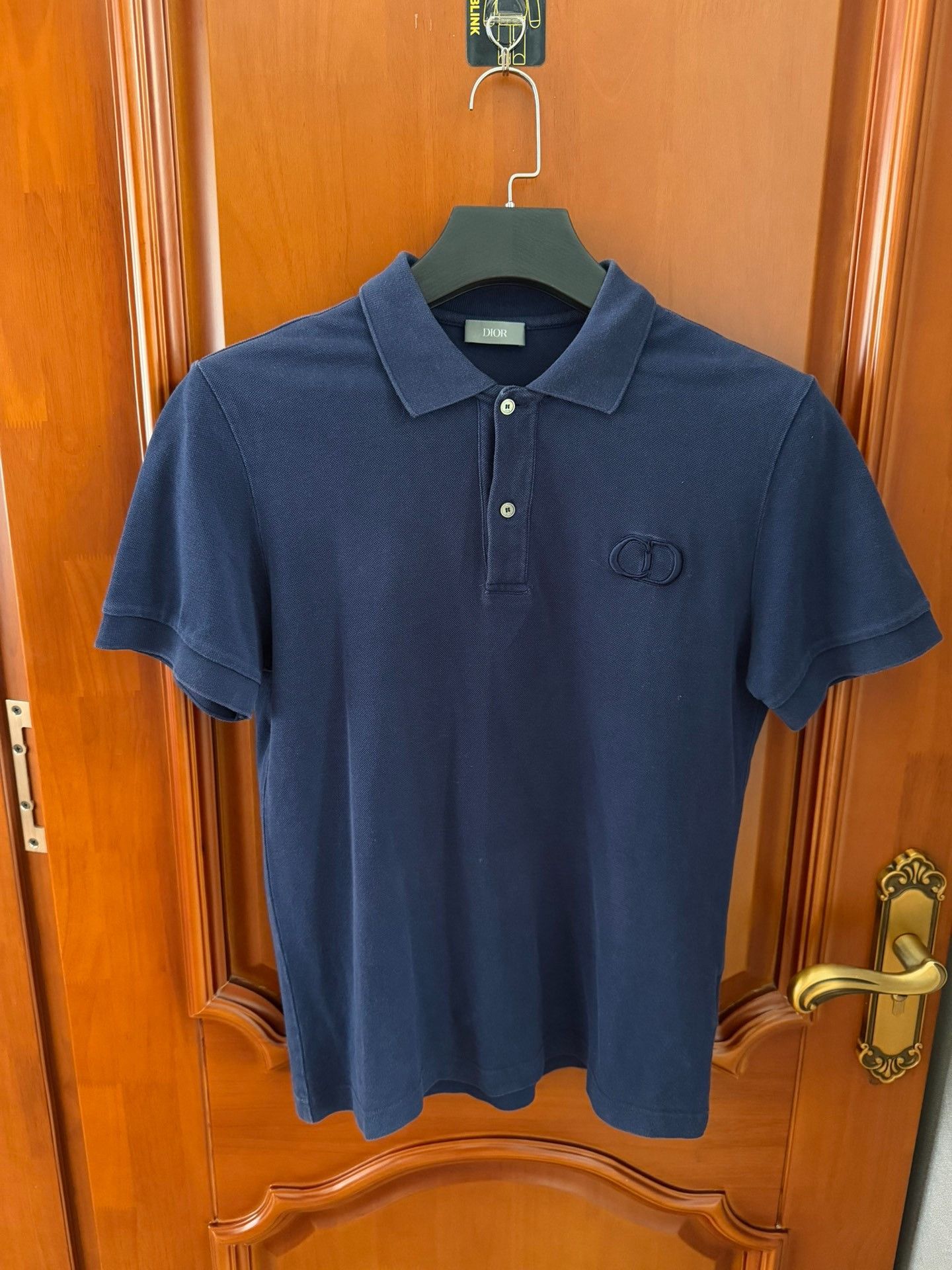 Dior Dior Navy Blue Embroidered CD Logo Polo Size M Size US M / EU 48-50 / 2 - 1 Thumbnail