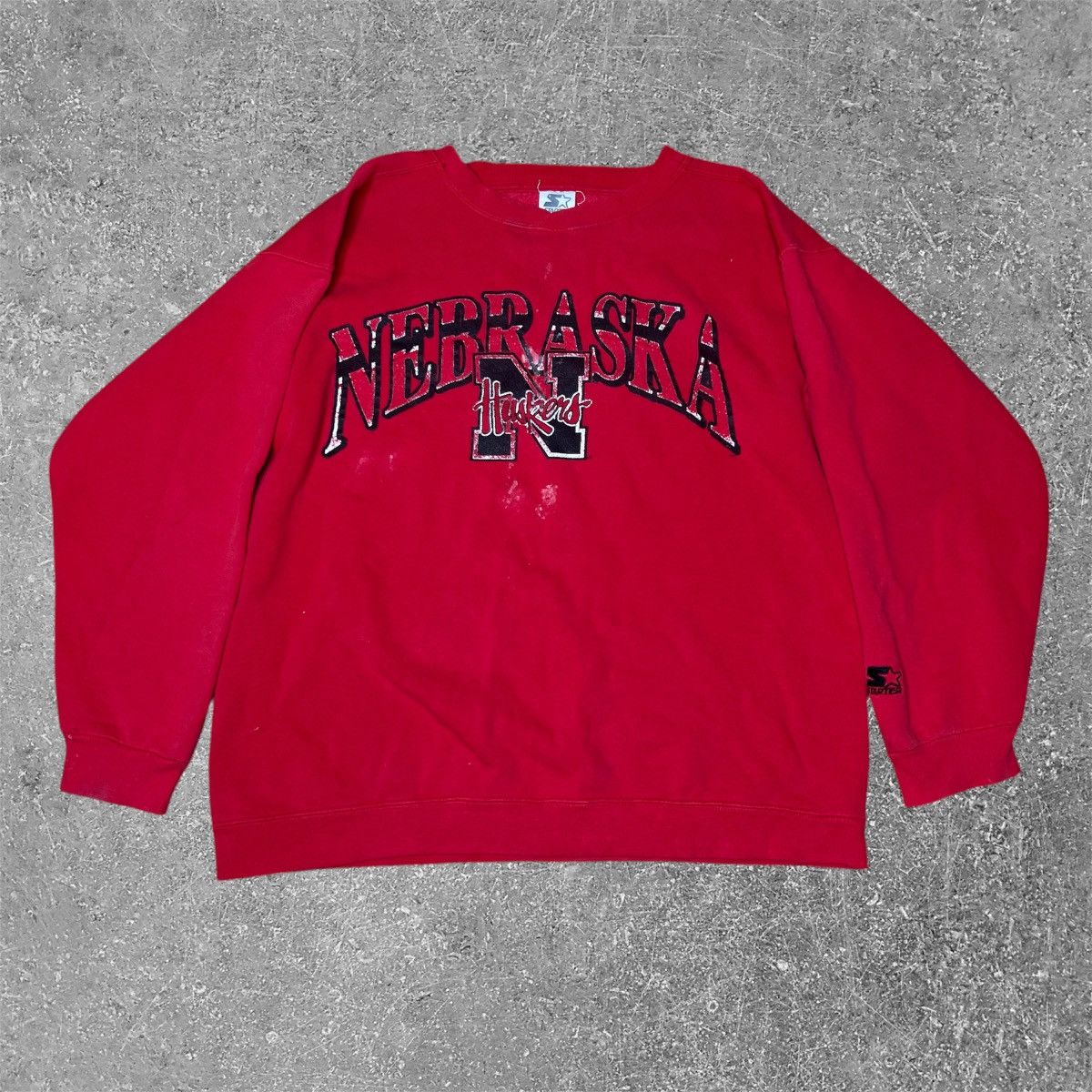 Starter × Vintage Vintage VTG 90s Starter Nebraska Huskers Sweatshirt Crew S Size US S / EU 44-46 / 1 - 1 Thumbnail