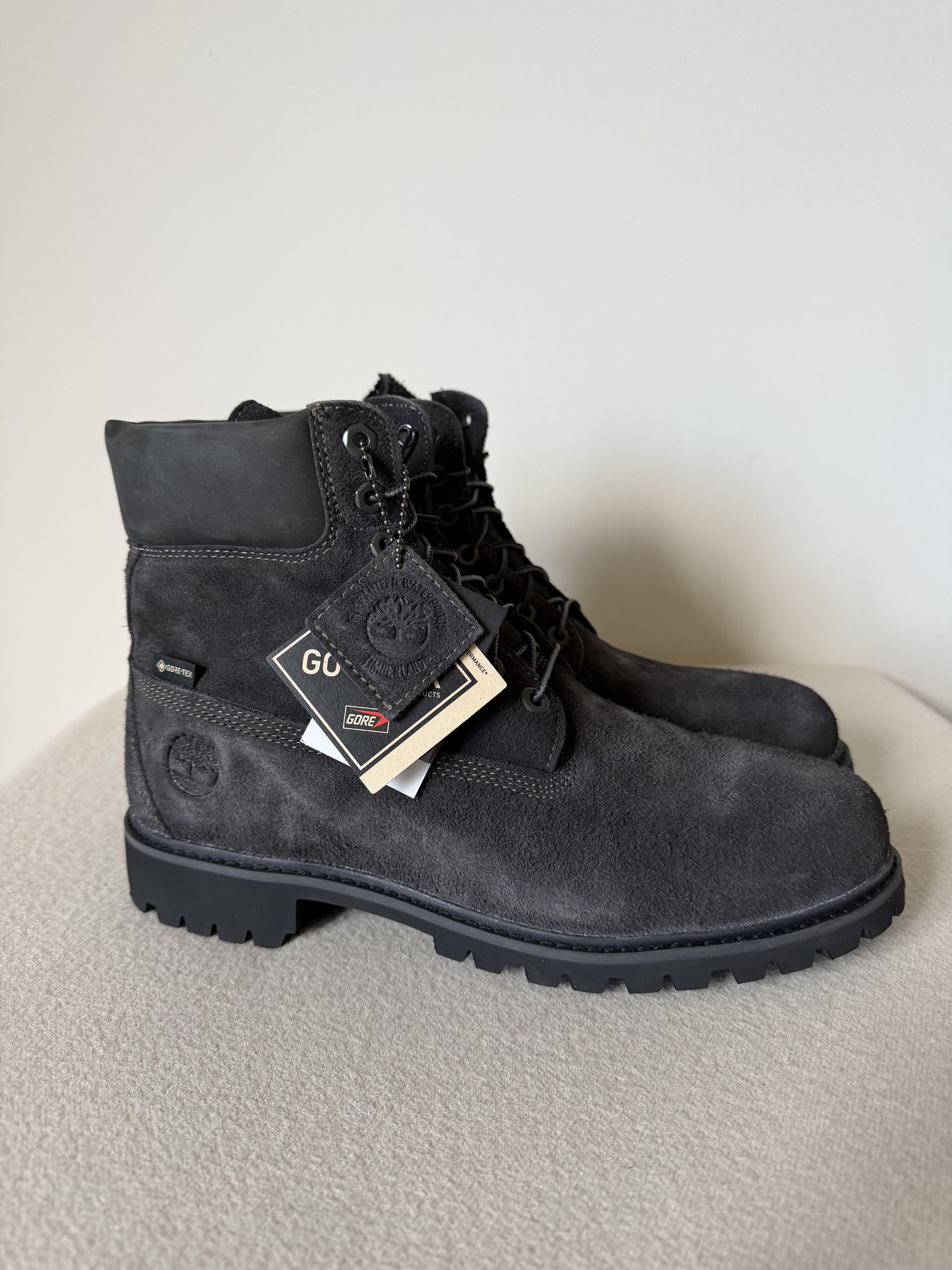 Timberland Timberland Gore-Tex 6 Inch Premium Vibram Boots Gray Suede Size US 11 / EU 44 - 1 Thumbnail