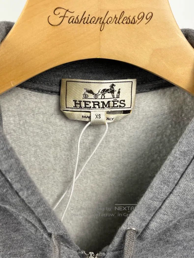 Hermes Hermes Grey Hooded Sweatshirt Jacket Size XS / US 0-2 / IT 36-38 - 3 Thumbnail