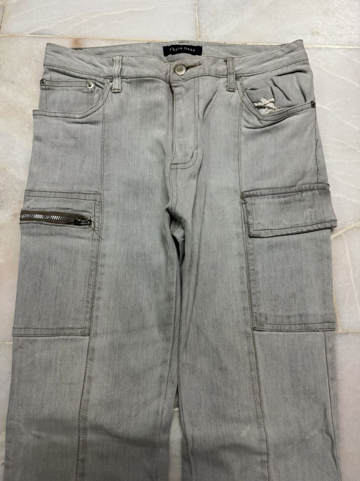 Japanese Brand FLARE BOOTCUT JAPANESE CARGO DENIM JEANS STRETCHABLE Size US 28 / EU 44 - 6 Thumbnail