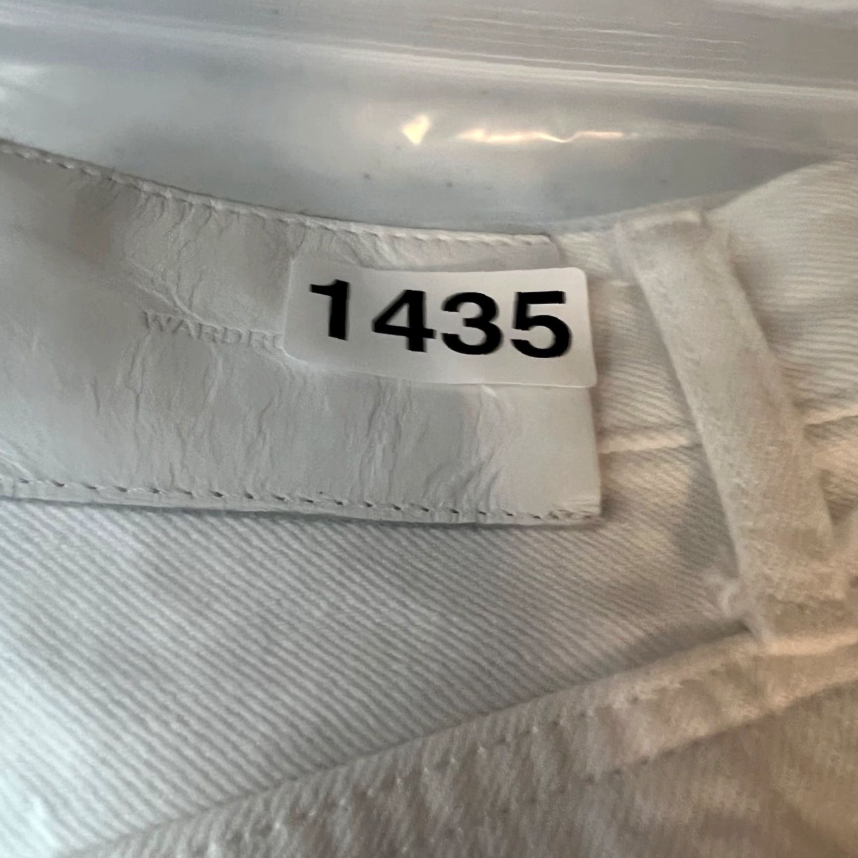 WARDROBE.NYC VINTAGE Wardrobe NYC Skirt Adult Womens 25 White Denim 100% Cotton Maxi Size 42" / US 20 - 7 Thumbnail