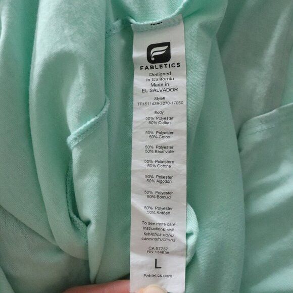 Fabletics Fabletics Women's Mint Green Hoodie Sweater Size L / US 10 / IT 46 - 7 Thumbnail