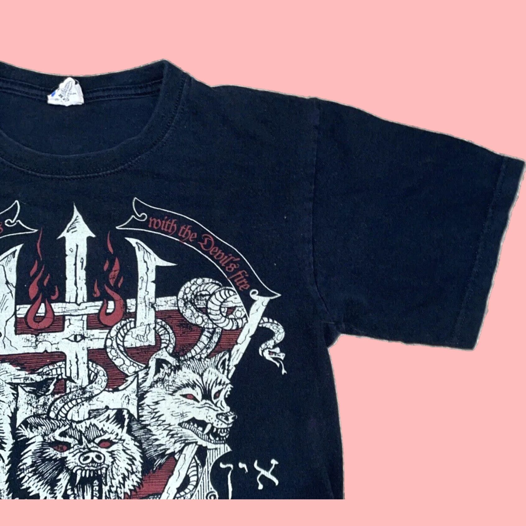 Anvil Black Metal Militia Tour Anvil T-Shirt Mens Small Black Cotton Metal Size US S / EU 44-46 / 1 - 2 Thumbnail