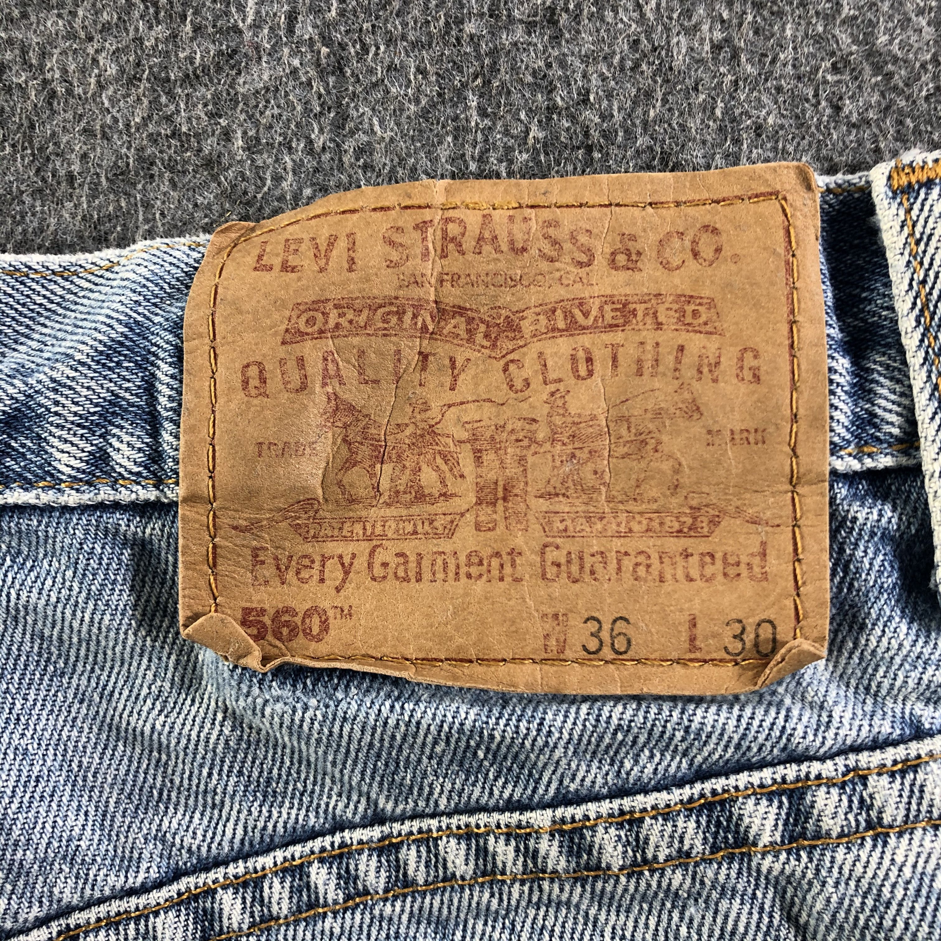 Levi's 90s Vintage Levis 560 Jeans-J3271 Size US 36 / EU 52 - 5 Thumbnail