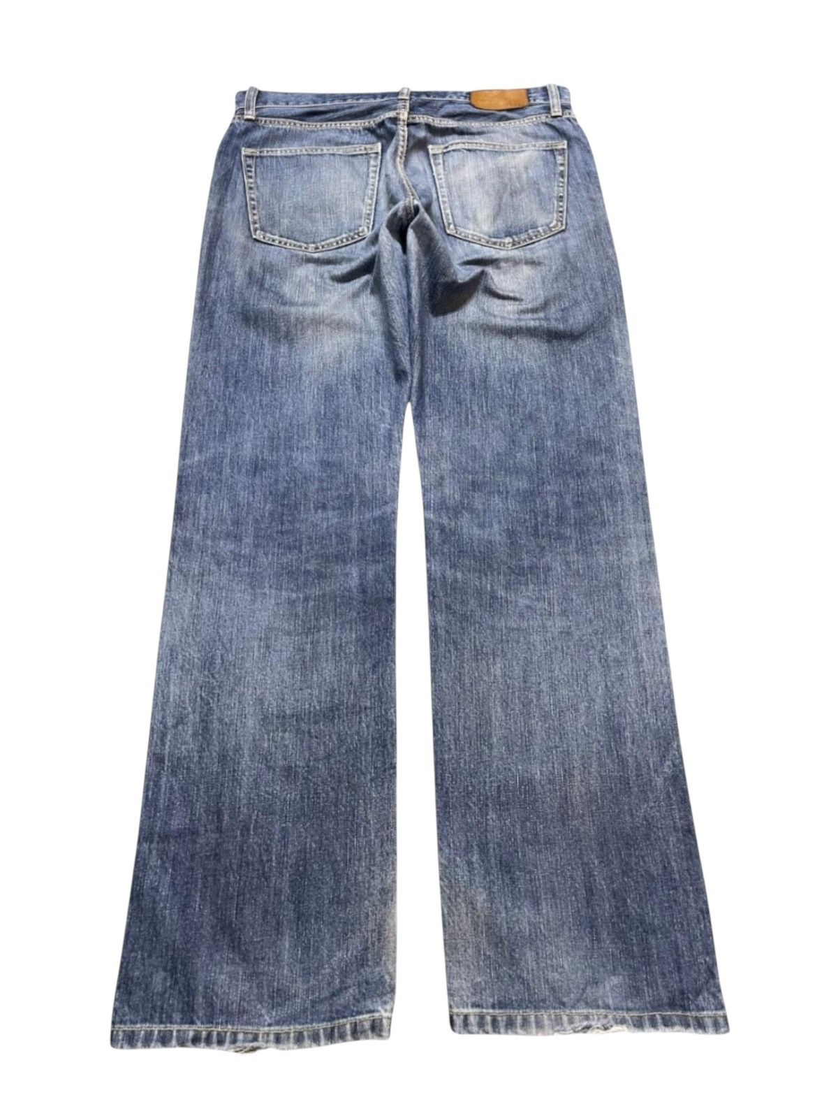 Uniqlo Vintage Y2K Japanese Uniqlo Blue Faded Wash Straight Loose Size US 34 / EU 50 - 2 Thumbnail