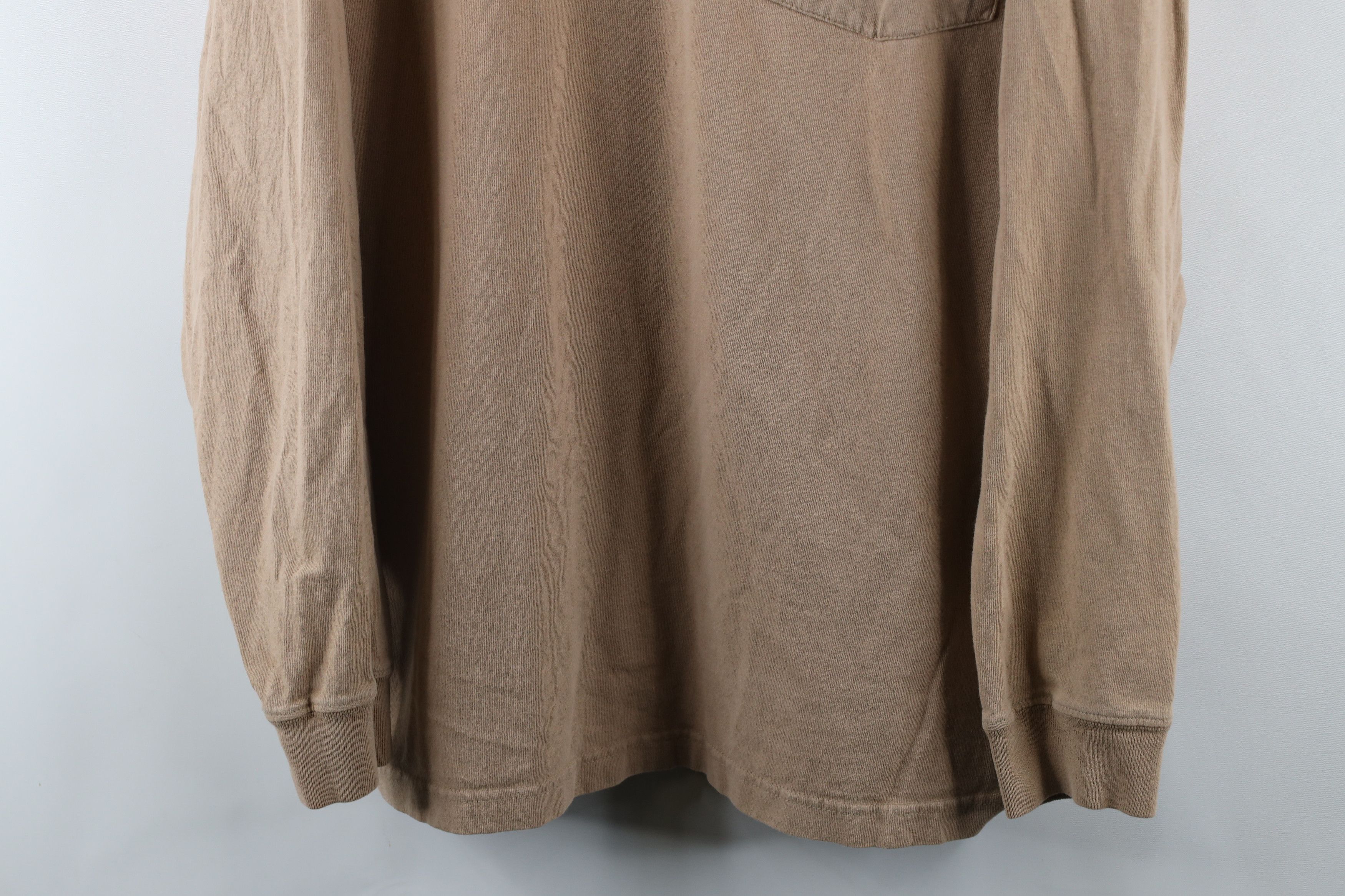 Carhartt × Vintage Vintage Carhartt Long Sleeve Henley T-Shirt Desert Brown Size US L / EU 52-54 / 3 - 3 Thumbnail
