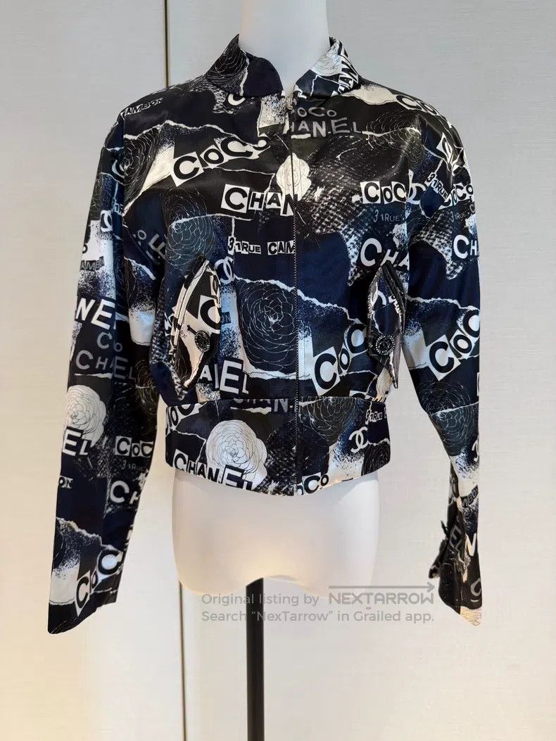 Chanel Chanel Camelia satin graffiti jacket Size XXS / US 00 / IT 34 - 1 Thumbnail