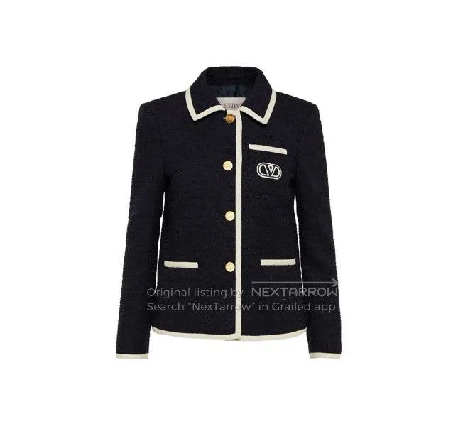 Valentino Valentino Single row long-sleeved jacket with logo-printed Size M / US 6-8 / IT 42-44 - 5 Thumbnail