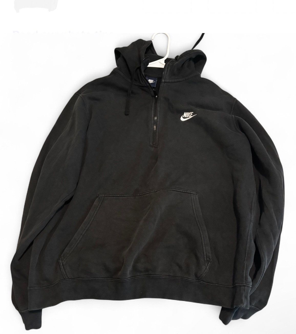 Nike × Vintage Nike distressed quarter zip hoodie Size US L / EU 52-54 / 3 - 1 Thumbnail