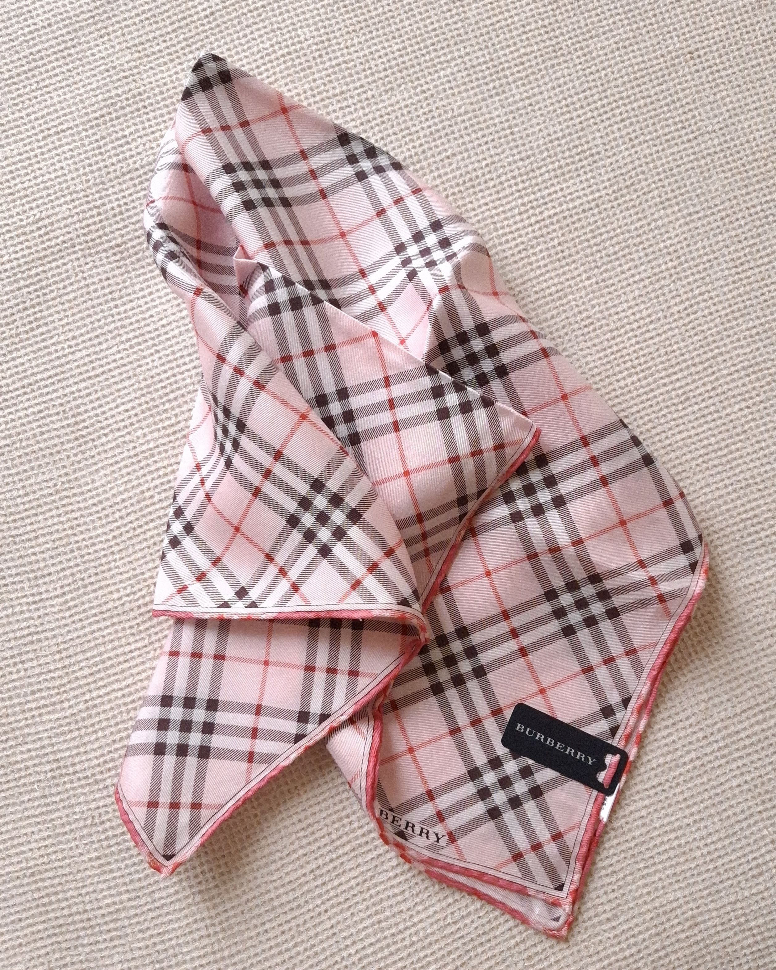 Burberry × Vintage Japan Burberry bandana handkerchief silk/cotton Size ONE SIZE - 1 Thumbnail