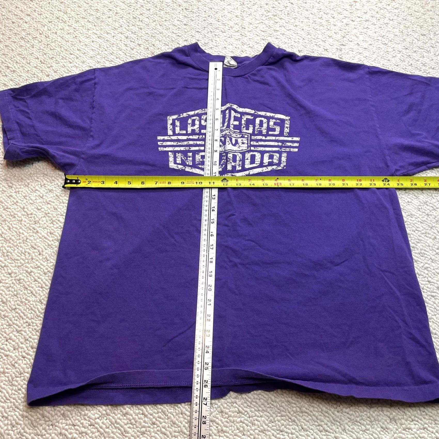 Vintage Alstyle Apparel & Activewear Shirt Mens 2XL Purple Las Vegas Nevada Logo Tee T-Shirt Crew Neck Short Sleeve Size US XXL / EU 58 / 5 - 7 Thumbnail