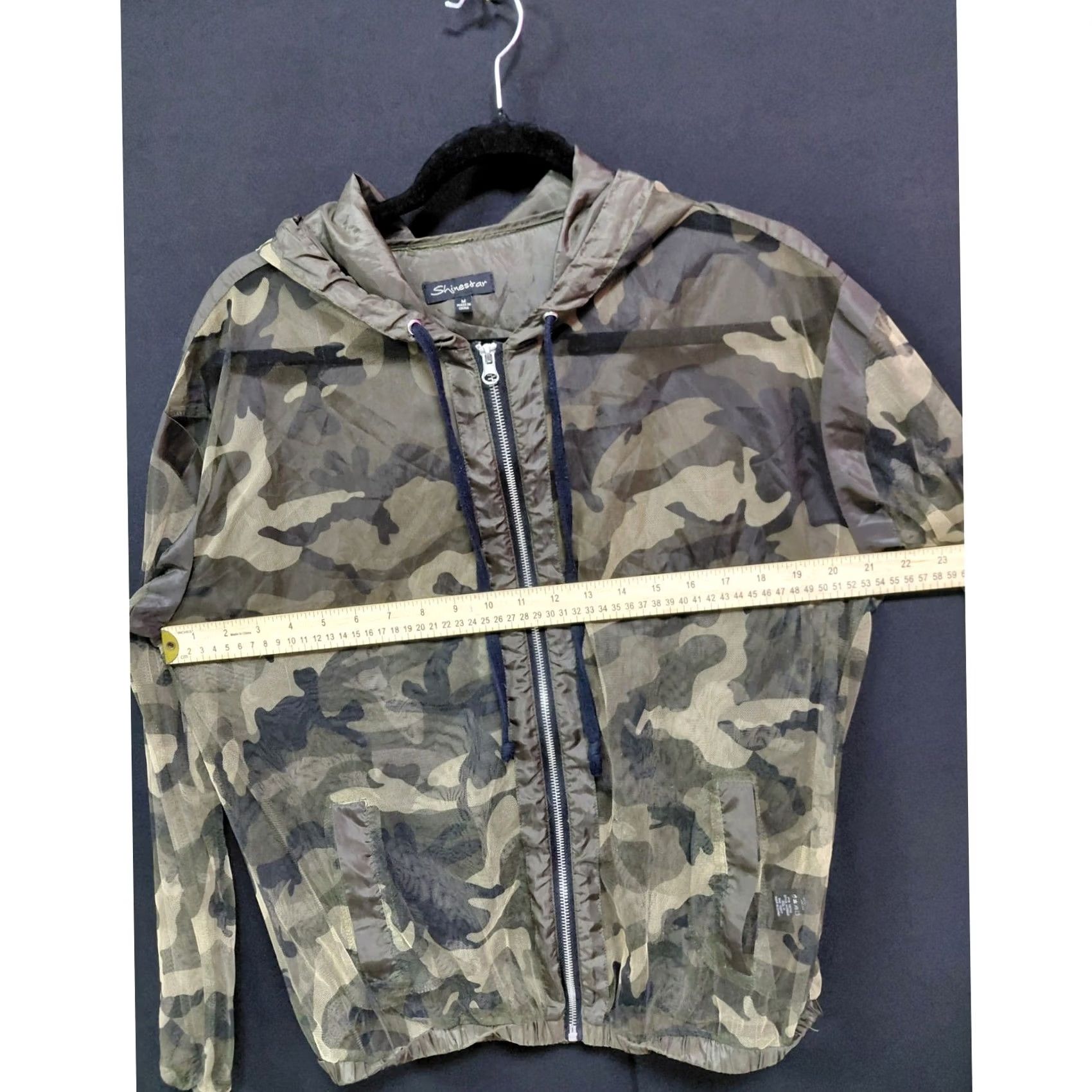 Vintage Shinestar Camouflage Hooded Jacket Mens M Polyester Zip Breathable Lightweight Pullover Camouflage Outdoor 90s? Size US M / EU 48-50 / 2 - 5 Thumbnail
