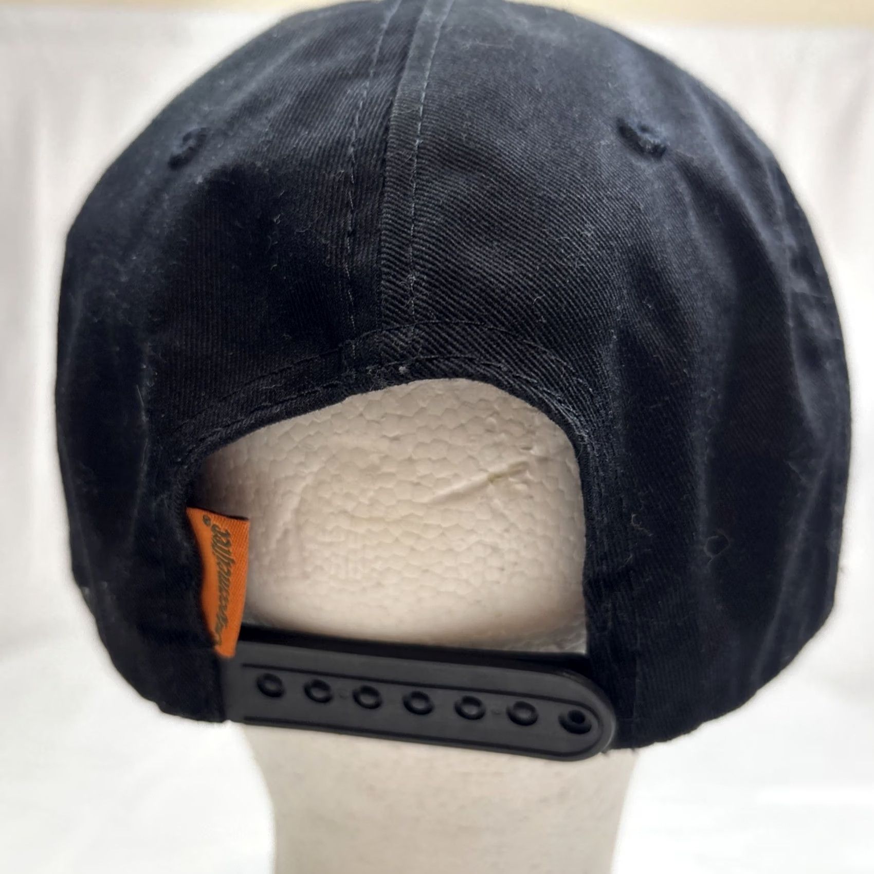 Jaeger Jagermeister Flat Brim Hat Black Logo SnapBack Jager Shot Alcohol Spirits Men One Size Black Sn apback Snapback Jaeger Field 90s Vintage Size ONE SIZE - 4 Thumbnail
